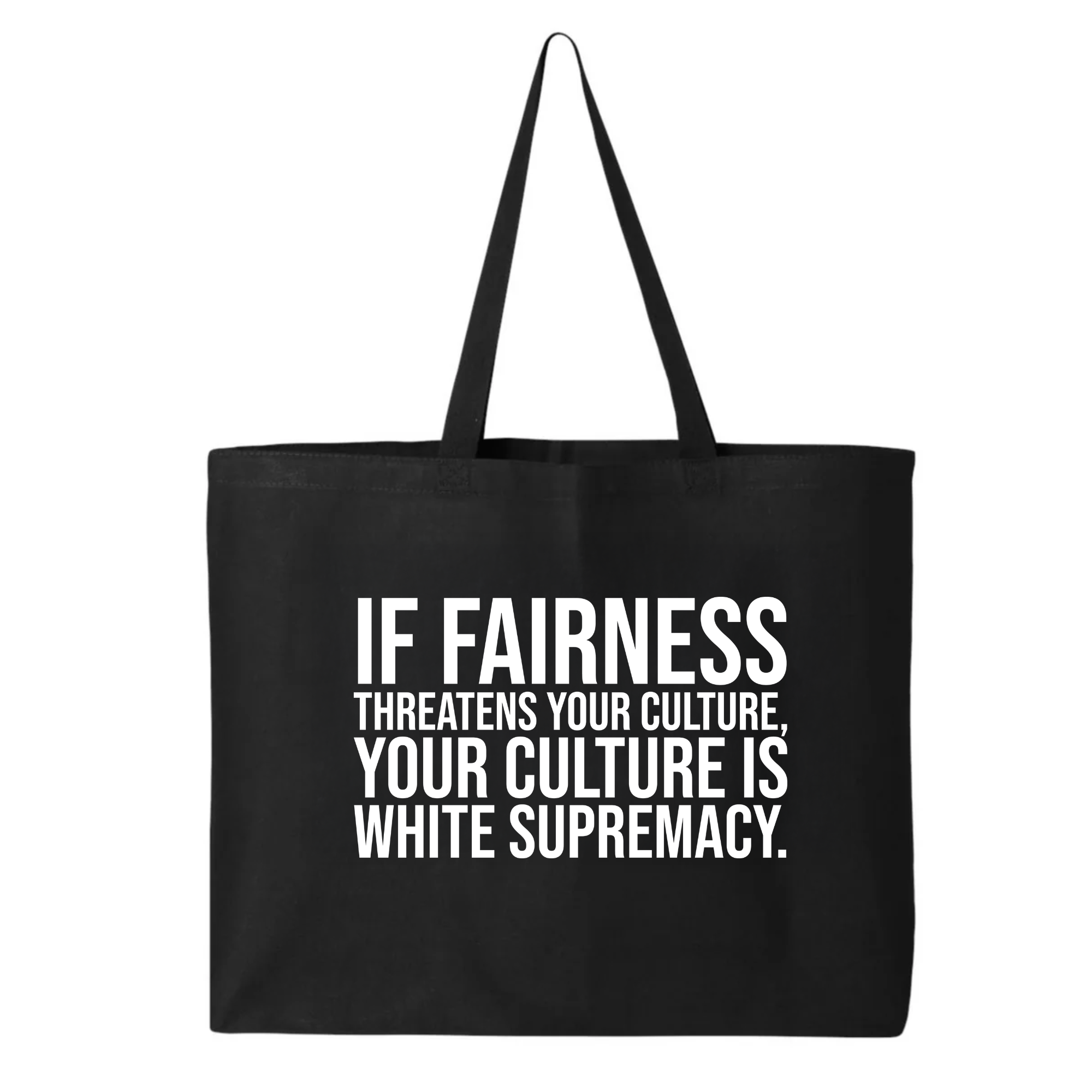 If Fairness Threatens Your Culture, Your Culture is White Supremacy Tote bag-Tote Bag-The Original God Ain't Petty But I Am