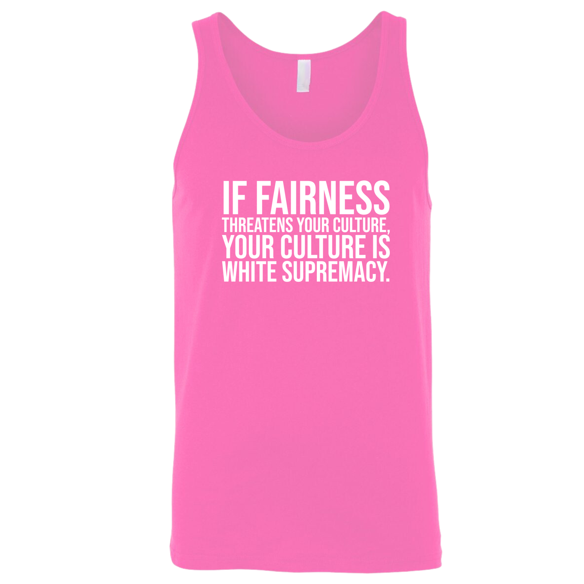 If Fairness Threatens Your Culture, Your Culture is White Supremacy Unisex Tank Top-T-Shirt-The Original God Ain't Petty But I Am