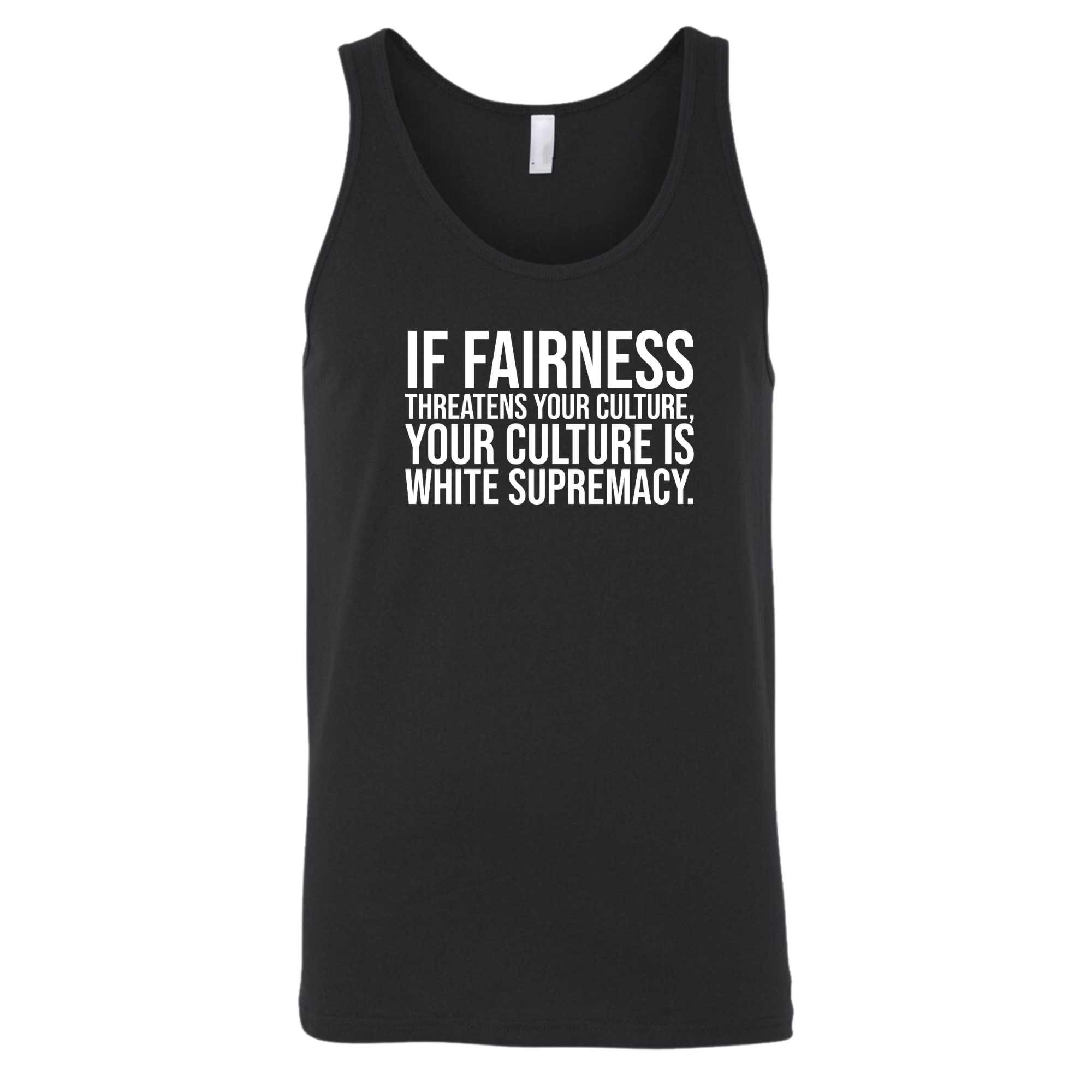 If Fairness Threatens Your Culture, Your Culture is White Supremacy Unisex Tank Top-T-Shirt-The Original God Ain't Petty But I Am
