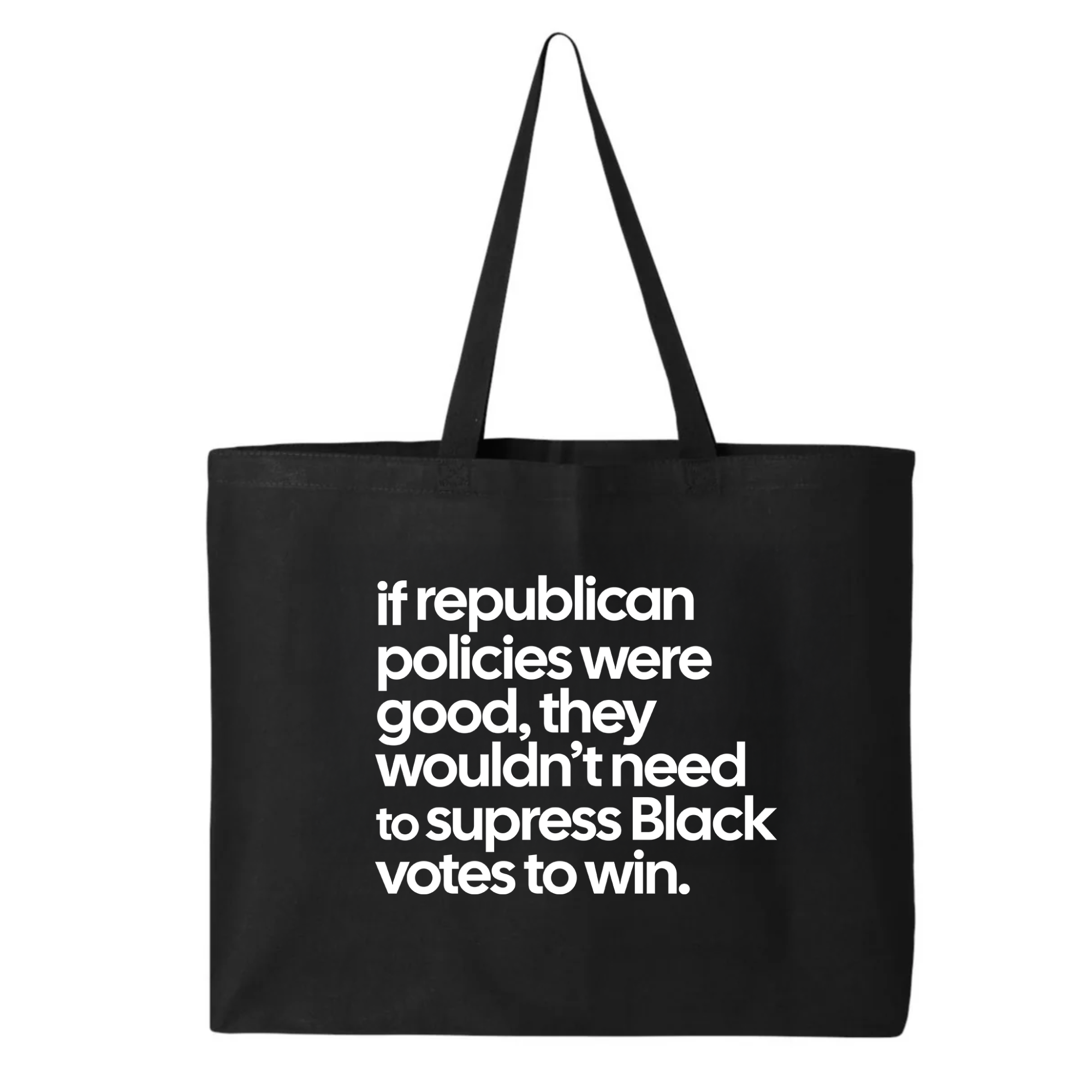 If Republican Policies Were Good, They Wouldn't Need to Suppress Black Votes to Win Tote bag-Tote Bag-The Original God Ain't Petty But I Am