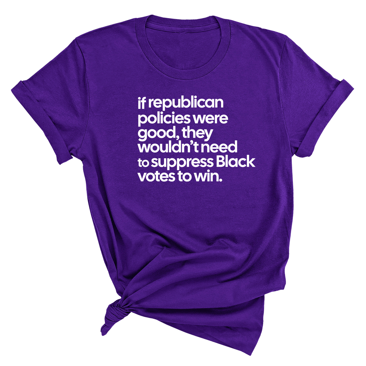 If Republican Policies Were Good, They Wouldn't Need to Suppress Black Votes to Win Unisex Tee-T-Shirt-The Original God Ain't Petty But I Am