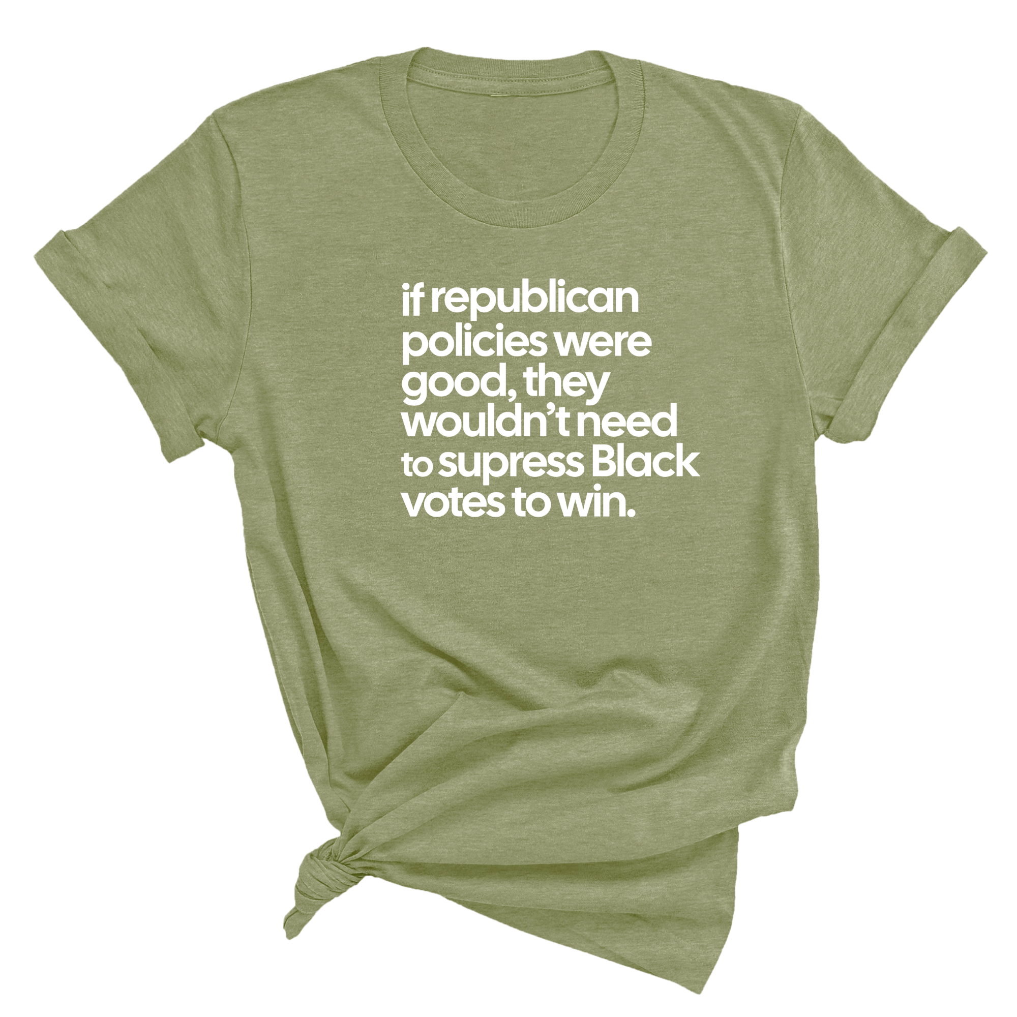 If Republican Policies Were Good, They Wouldn't Need to Suppress Black Votes to Win Unisex Tee-T-Shirt-The Original God Ain't Petty But I Am