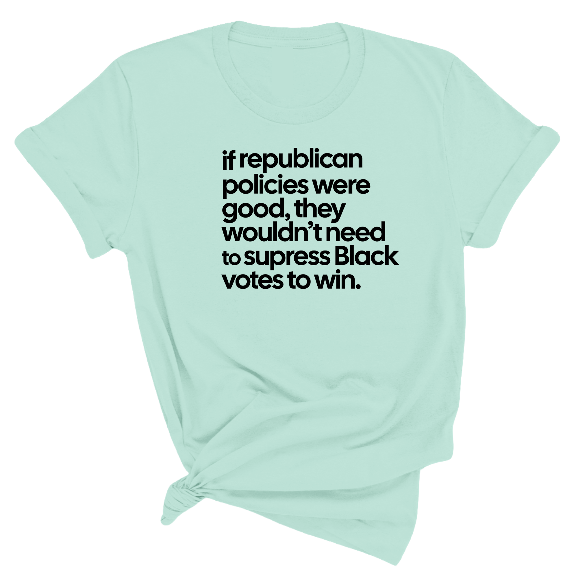 If Republican Policies Were Good, They Wouldn't Need to Suppress Black Votes to Win Unisex Tee-T-Shirt-The Original God Ain't Petty But I Am
