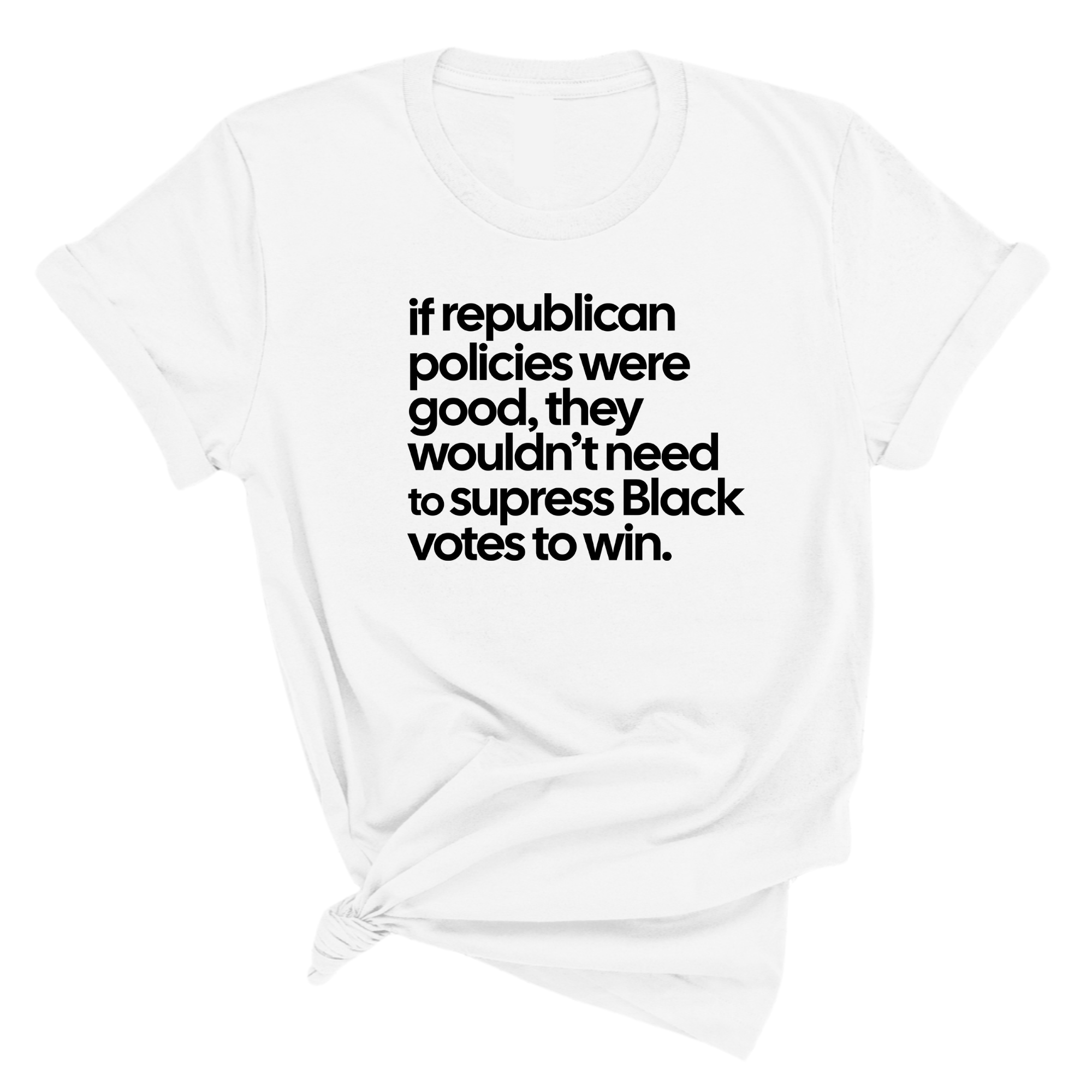 If Republican Policies Were Good, They Wouldn't Need to Suppress Black Votes to Win Unisex Tee-T-Shirt-The Original God Ain't Petty But I Am
