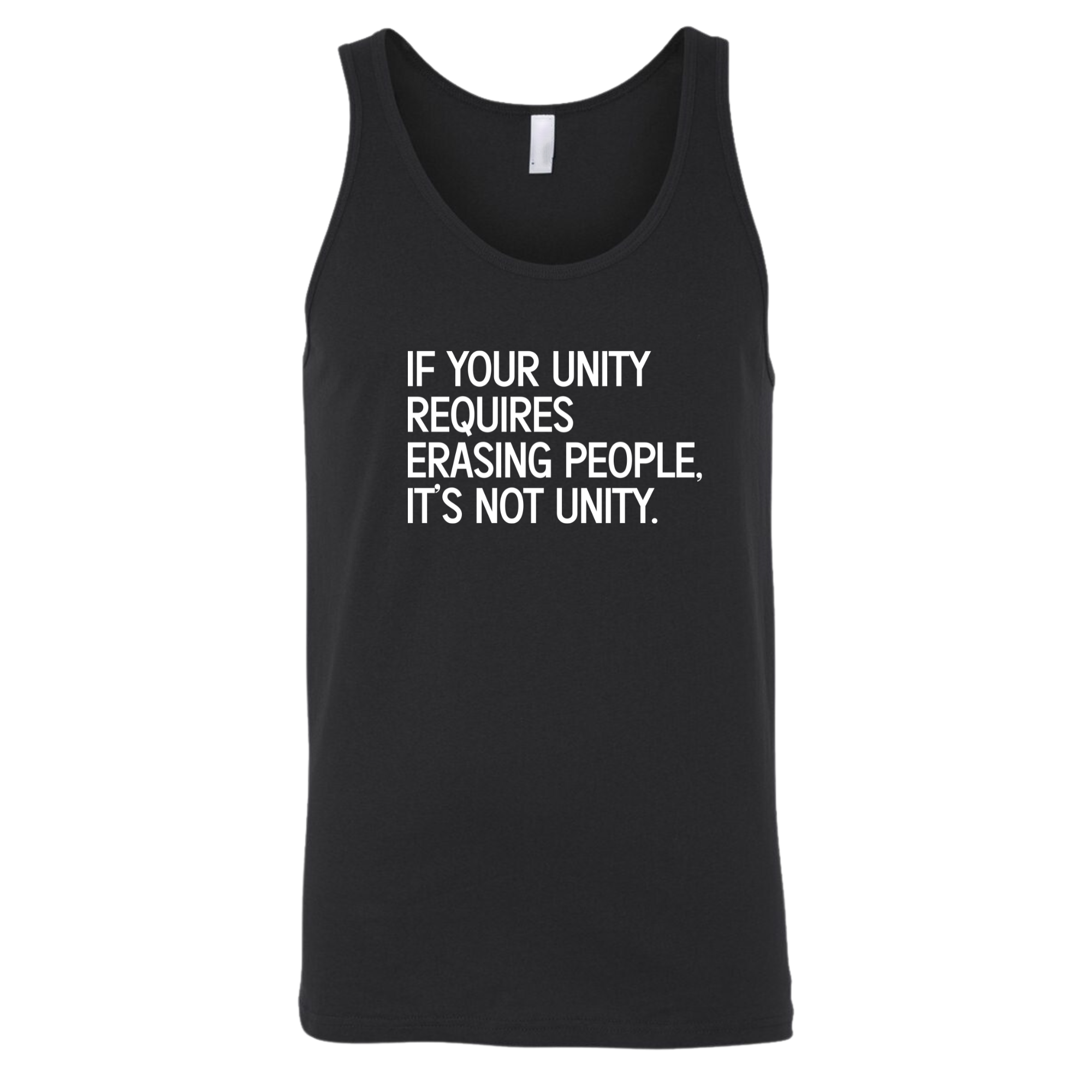 If Your Unity Requires Erasing People, It’s Not Unity Unisex Tank Top-T-Shirt-The Original God Ain't Petty But I Am