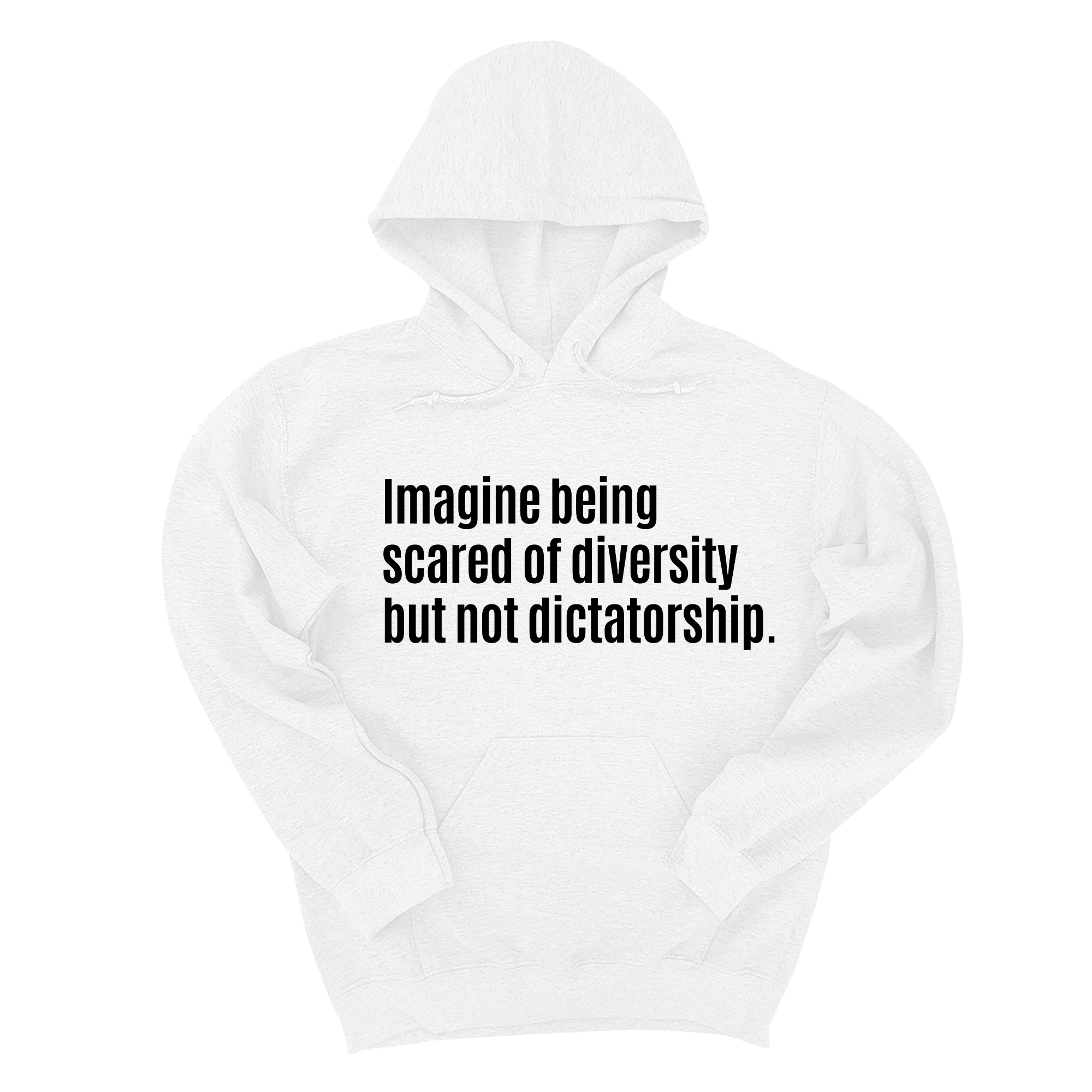 Imagine Being Scared of Diversity But Not Dictatorship Unisex Hoodie (LIMITED EDITION)-Hoodie-The Original God Ain't Petty But I Am