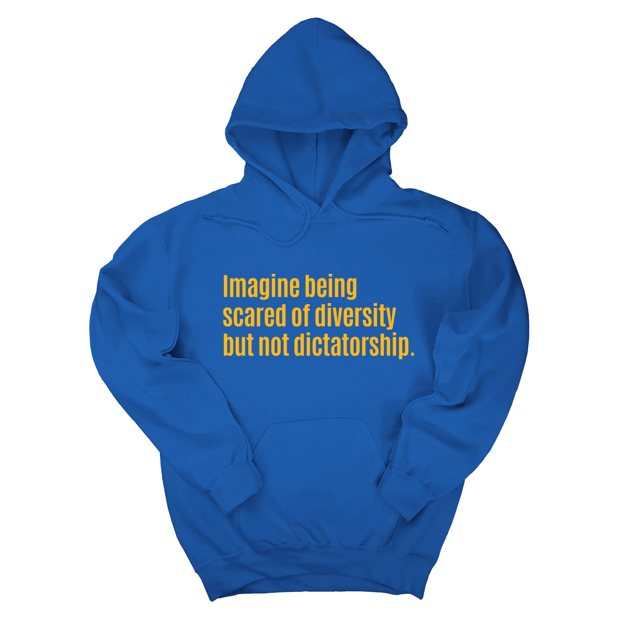 Imagine Being Scared of Diversity But Not Dictatorship Unisex Hoodie (LIMITED EDITION)-Hoodie-The Original God Ain't Petty But I Am