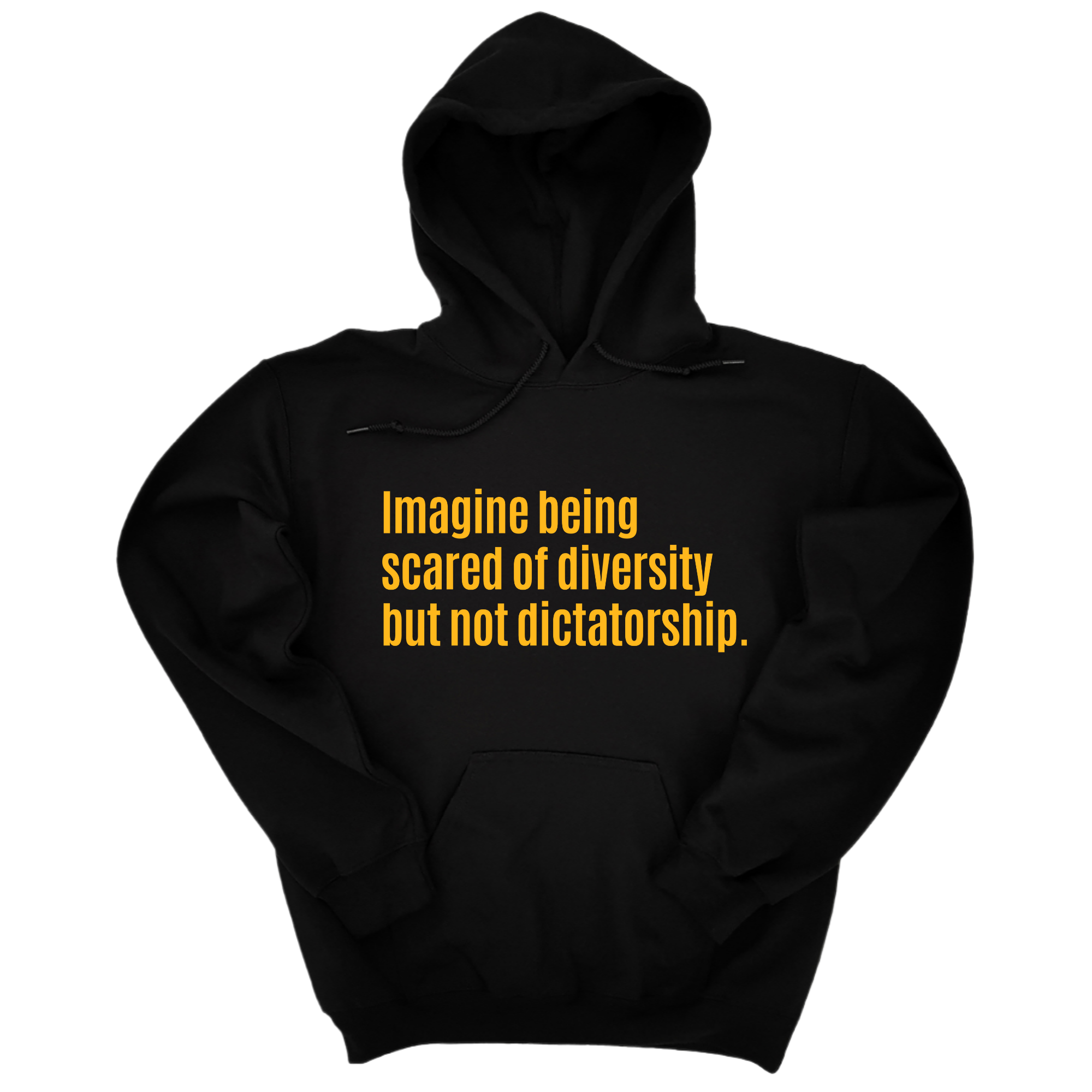 Imagine Being Scared of Diversity But Not Dictatorship Unisex Hoodie (LIMITED EDITION)-Hoodie-The Original God Ain't Petty But I Am