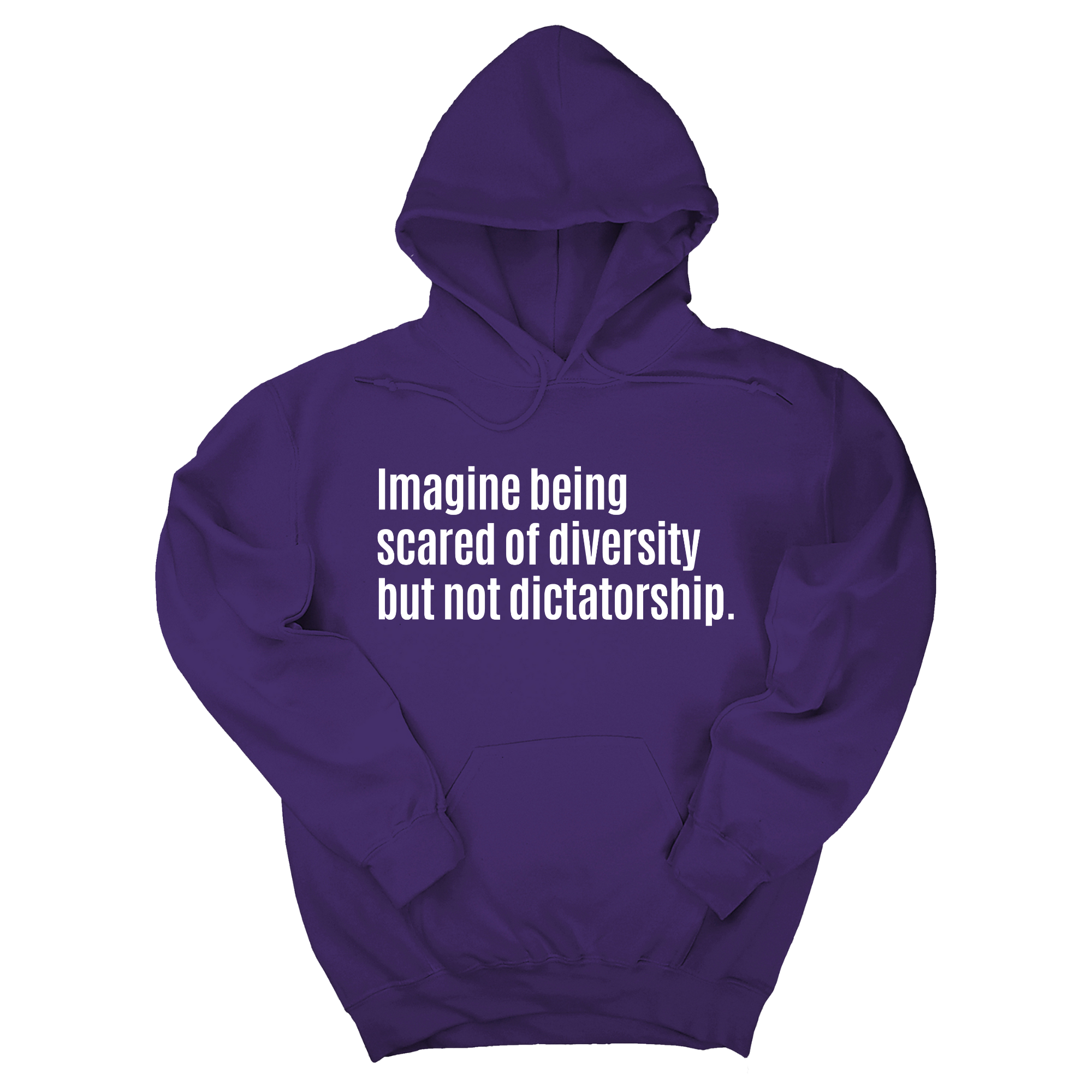 Imagine Being Scared of Diversity But Not Dictatorship Unisex Hoodie-Hoodie-The Original God Ain't Petty But I Am