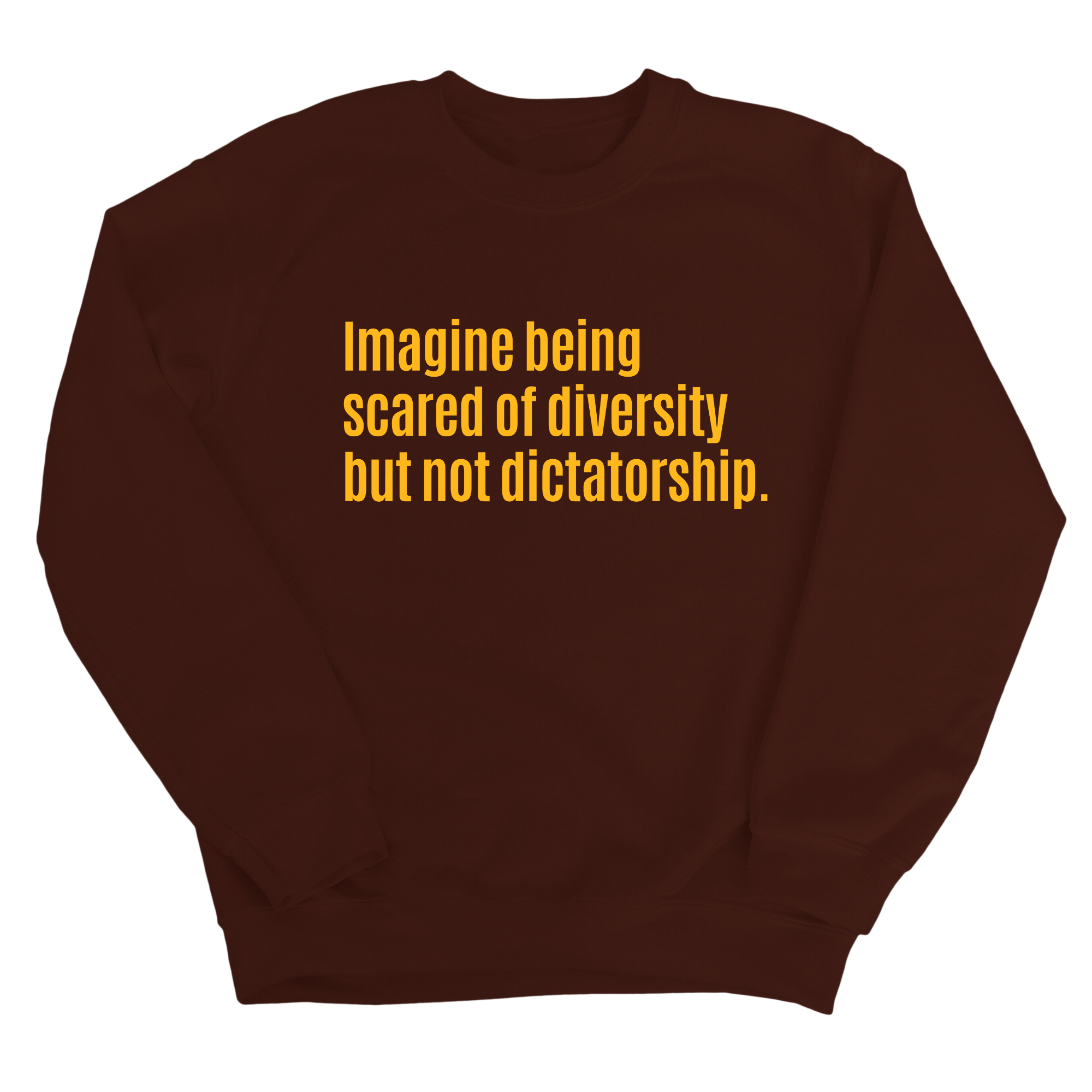 Imagine Being Scared of Diversity But Not Dictatorship Unisex Sweatshirt (LIMITED EDITION)-Sweatshirt-The Original God Ain't Petty But I Am