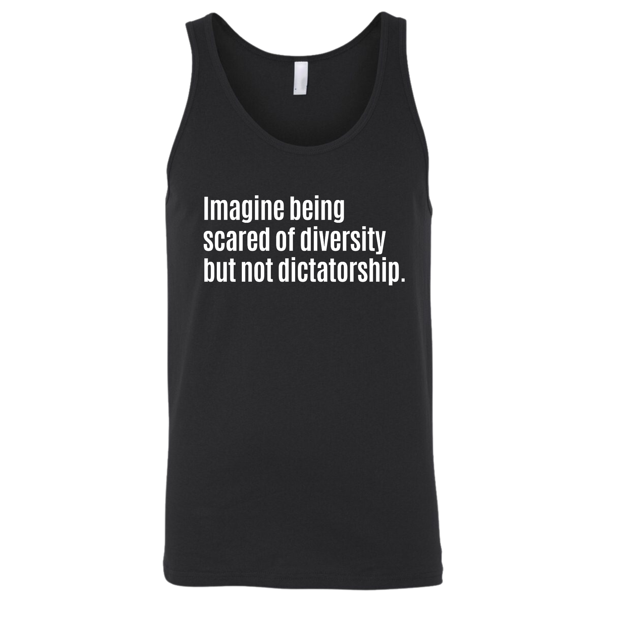 Imagine Being Scared of Diversity But Not Dictatorship Unisex Tank Top-T-Shirt-The Original God Ain't Petty But I Am