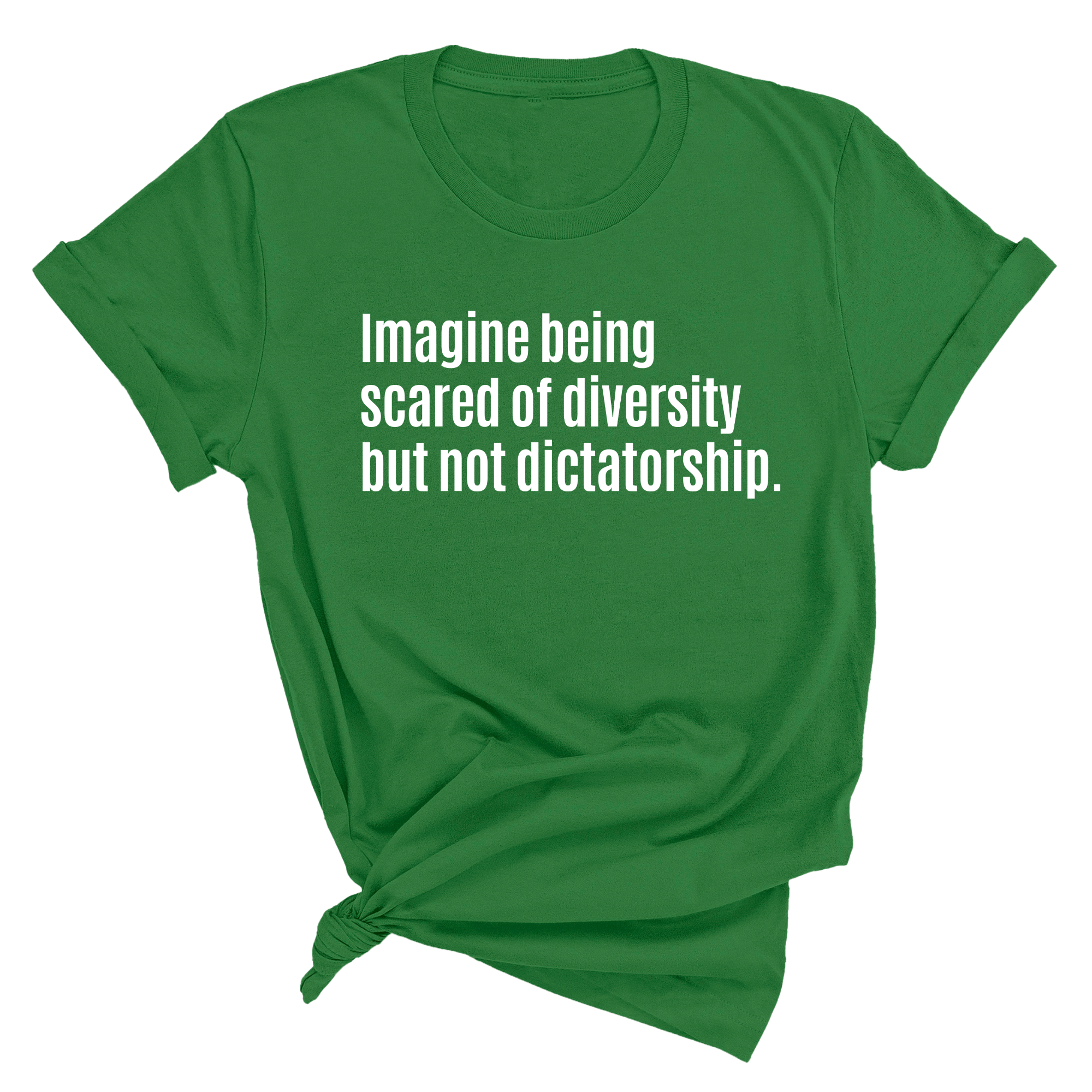Imagine Being Scared of Diversity But Not Dictatorship Unisex Tee-T-Shirt-The Original God Ain't Petty But I Am