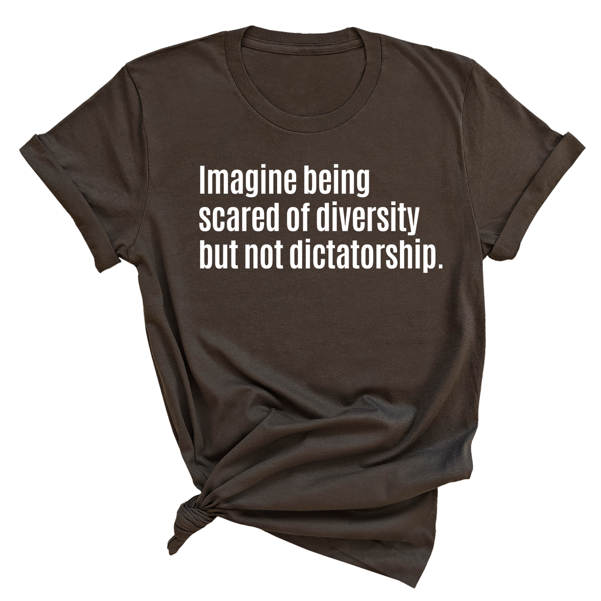 Imagine Being Scared of Diversity But Not Dictatorship Unisex Tee-T-Shirt-The Original God Ain't Petty But I Am