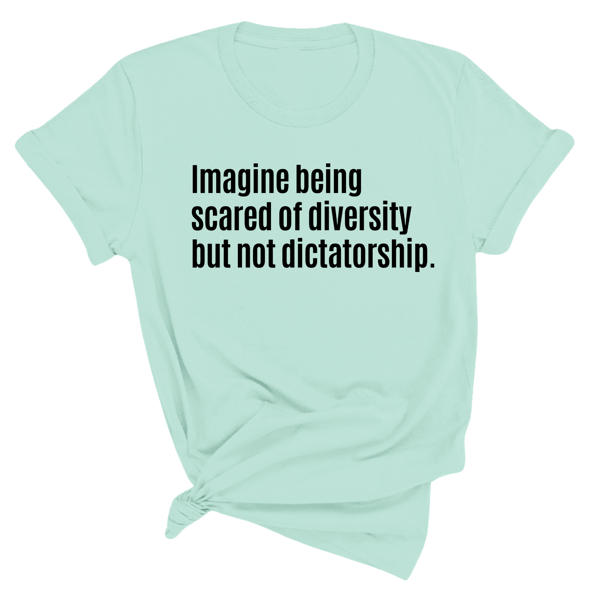 Imagine Being Scared of Diversity But Not Dictatorship Unisex Tee-T-Shirt-The Original God Ain't Petty But I Am