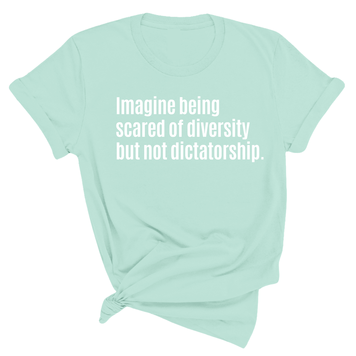Imagine Being Scared of Diversity But Not Dictatorship Unisex Tee-T-Shirt-The Original God Ain't Petty But I Am
