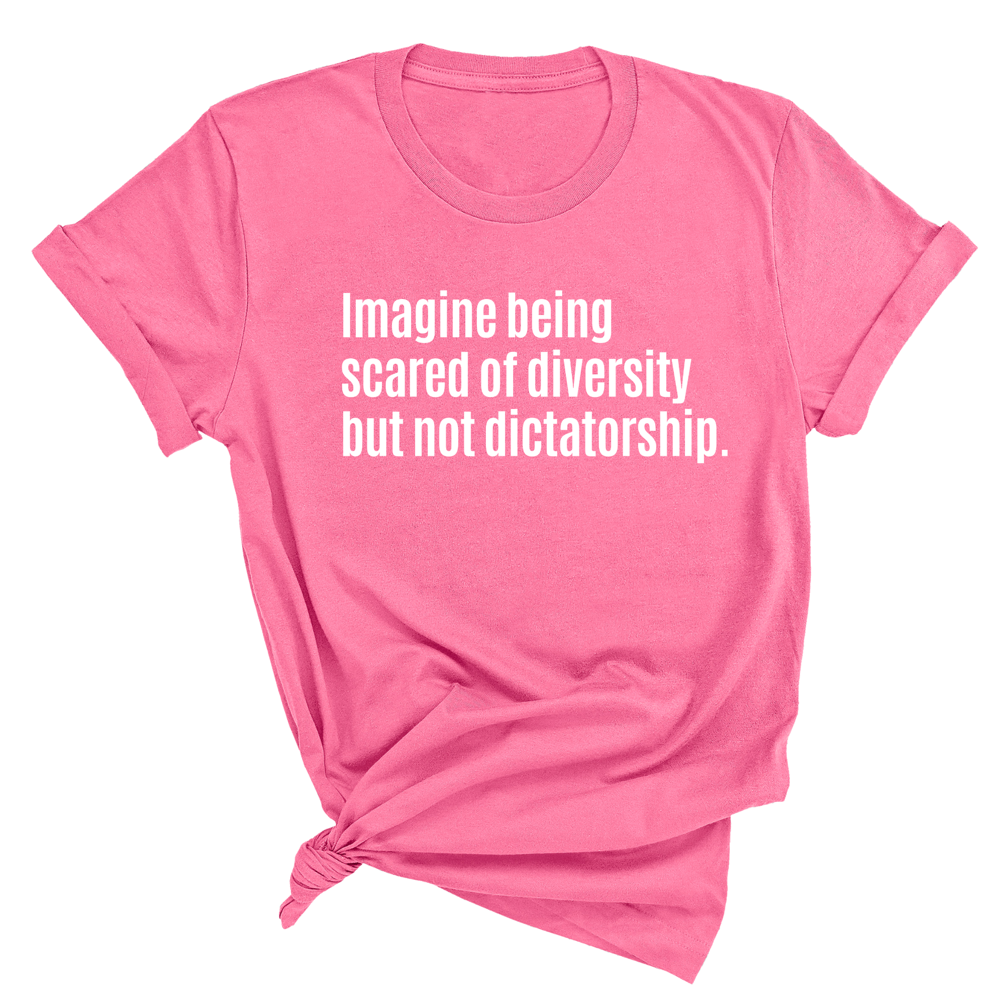 Imagine Being Scared of Diversity But Not Dictatorship Unisex Tee-T-Shirt-The Original God Ain't Petty But I Am
