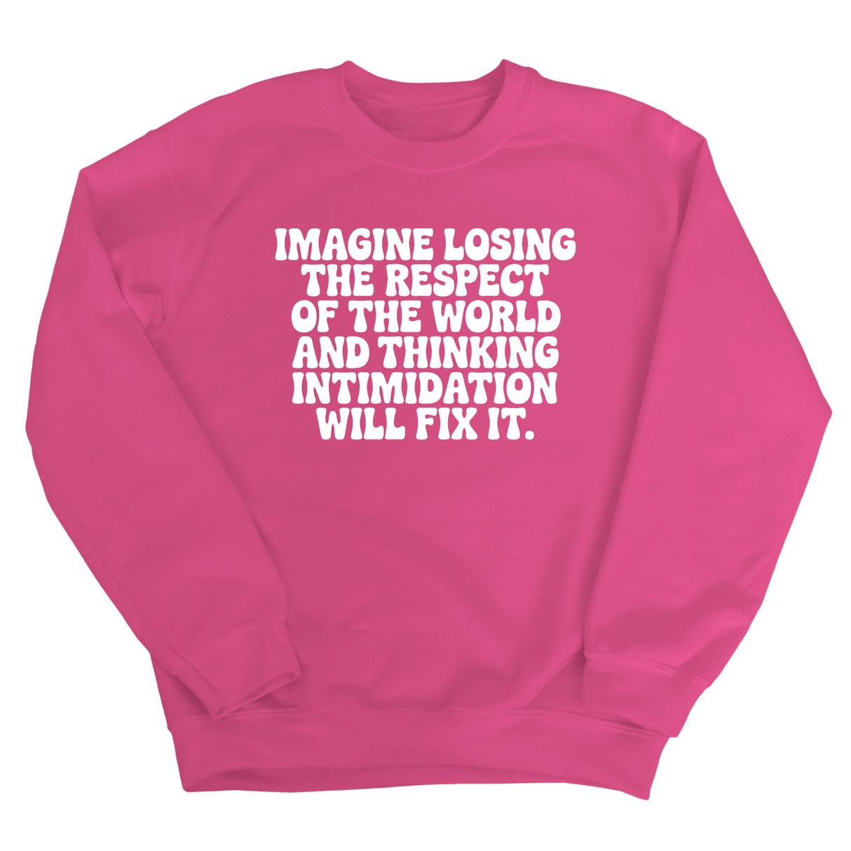 Imagine losing the respect of the world and thinking intimidation will fix it Unisex Sweatshirt-Sweatshirt-The Original God Ain't Petty But I Am