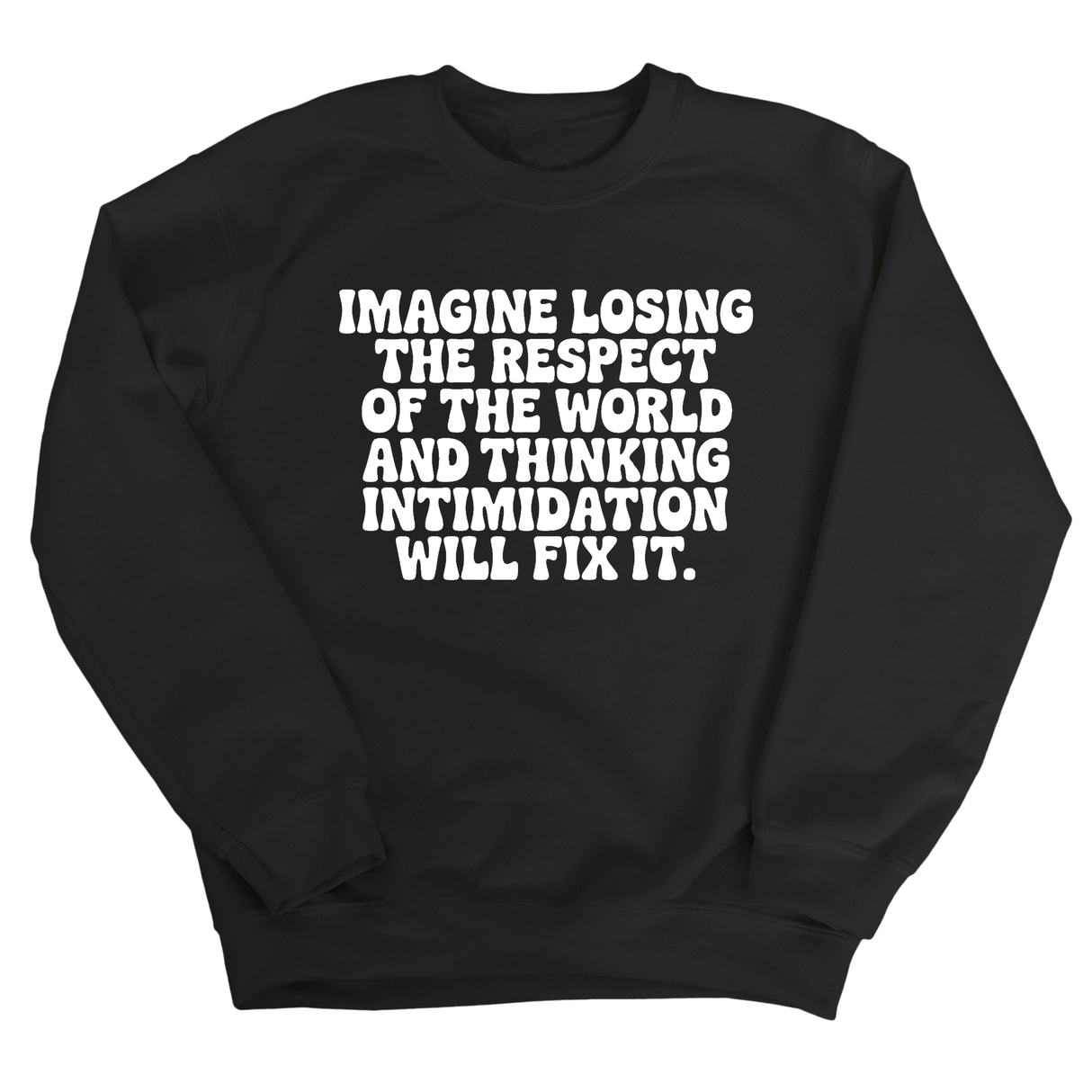 Imagine losing the respect of the world and thinking intimidation will fix it Unisex Sweatshirt-Sweatshirt-The Original God Ain't Petty But I Am