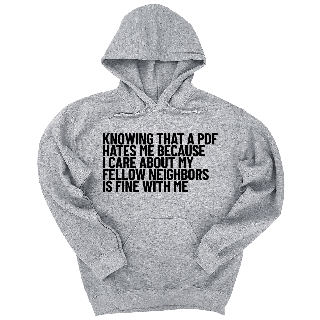 Knowing That A PDF Hates Me Is Fine WIth Me Unisex Hoodie-Hoodie-The Original God Ain't Petty But I Am