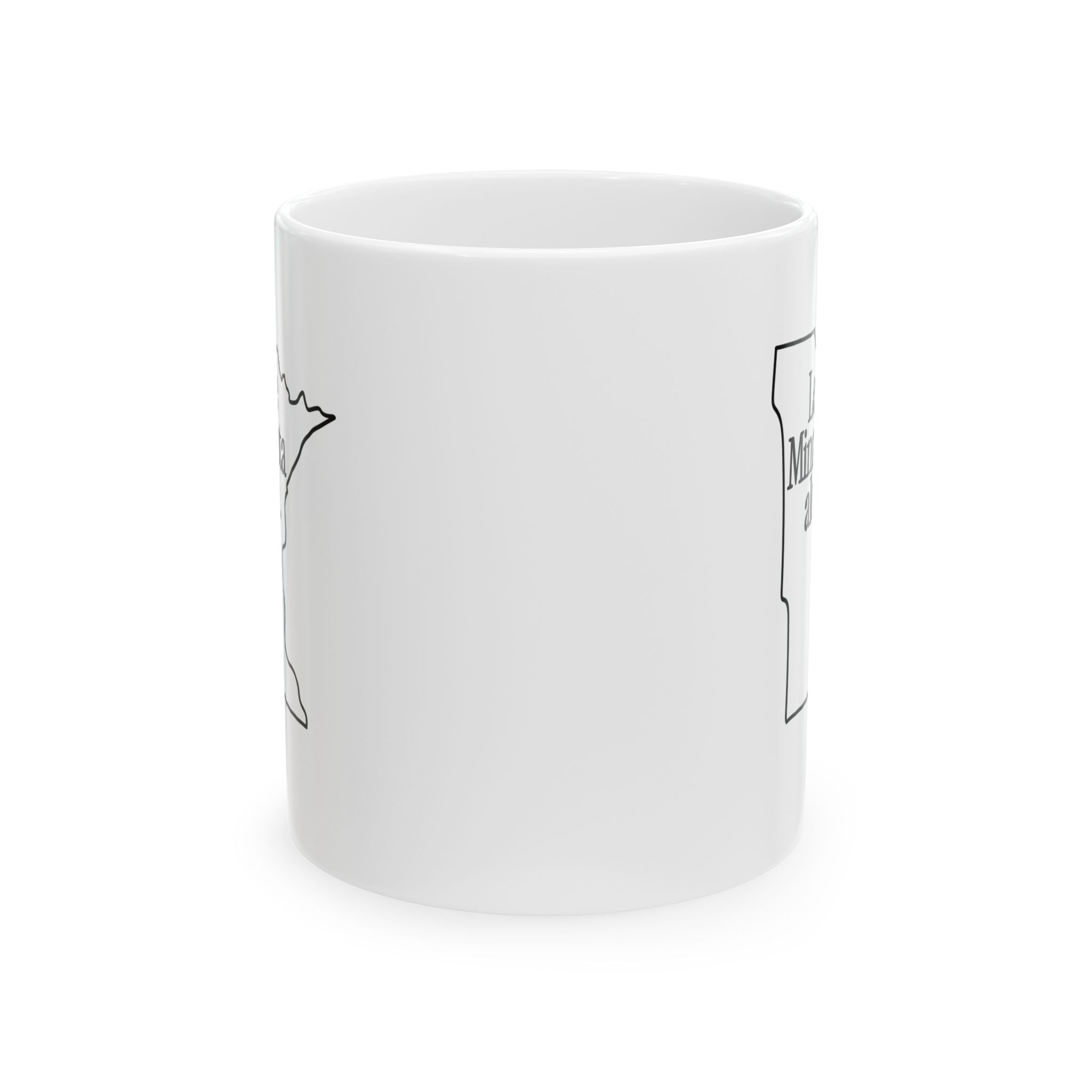 Leave Minnesota Alone (state) Mug 11oz (White & Black)-Mug-The Original God Ain't Petty But I Am