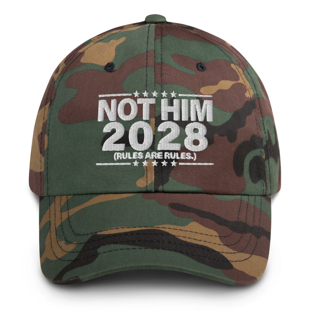 Not Him 2028 Rules Are Rules Dad Hat-Hats-The Original God Ain't Petty But I Am