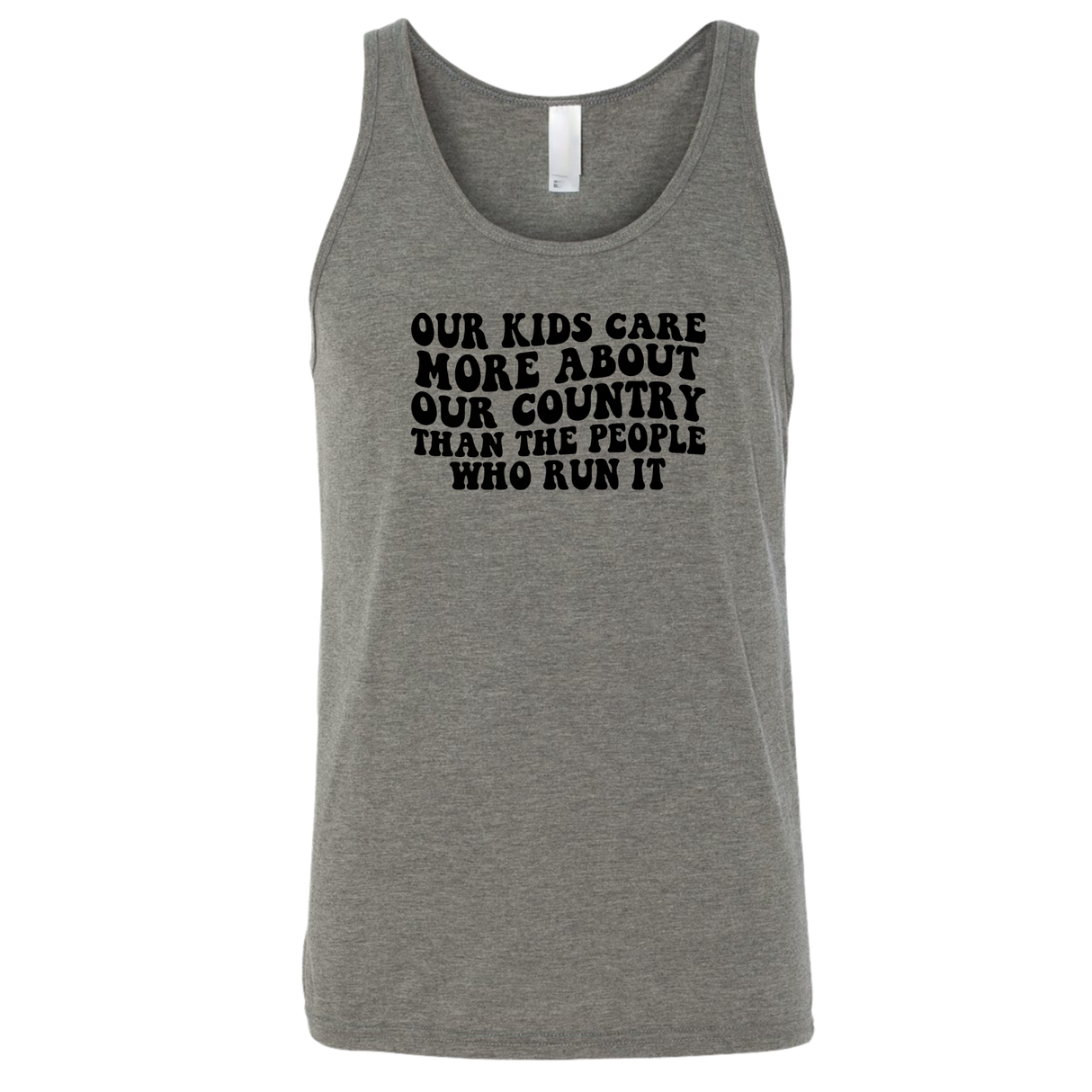 Our Kids Care More About Our Country More than the People Who Run It Unisex Tank Top (RETRO)-T-Shirt-The Original God Ain't Petty But I Am