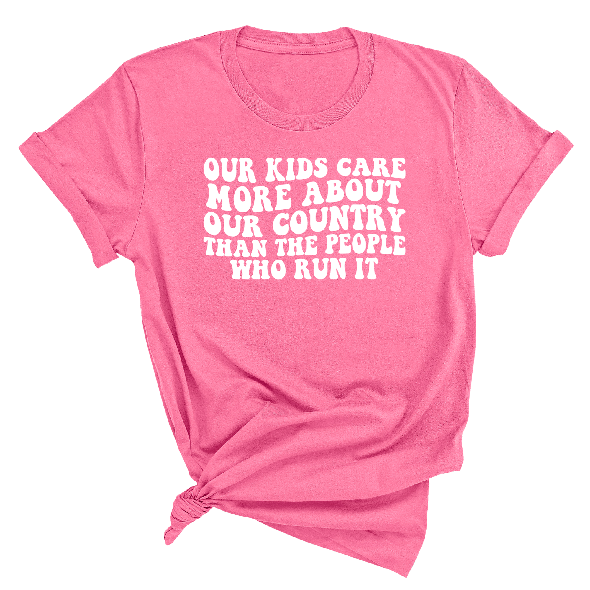 Our Kids Care More About Our Country More than the People Who Run It Unisex Tee (RETRO)-T-Shirt-The Original God Ain't Petty But I Am