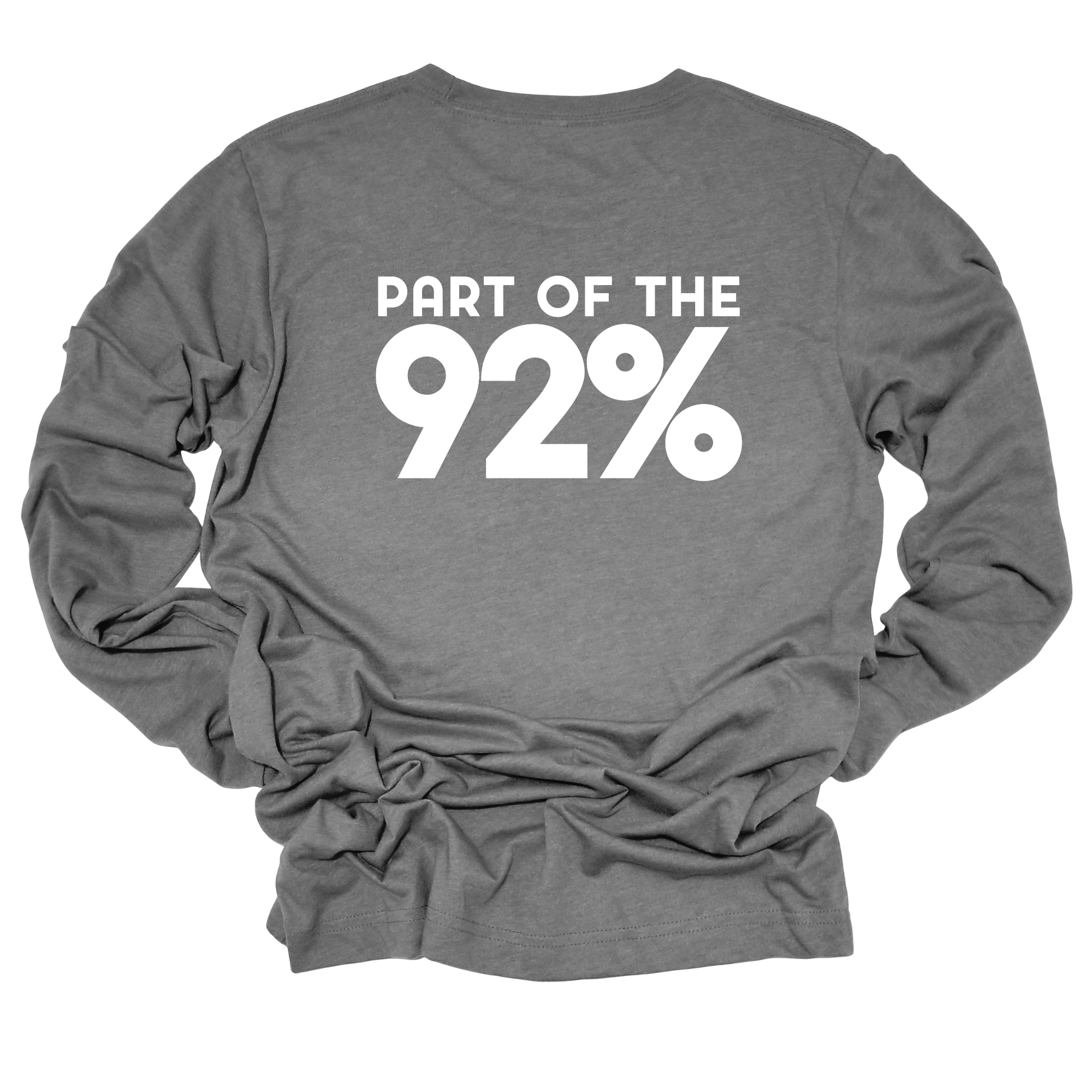 Part of 92 Percent Long Sleeved Unisex Tee-Long Sleeved T-Shirt-The Original God Ain't Petty But I Am