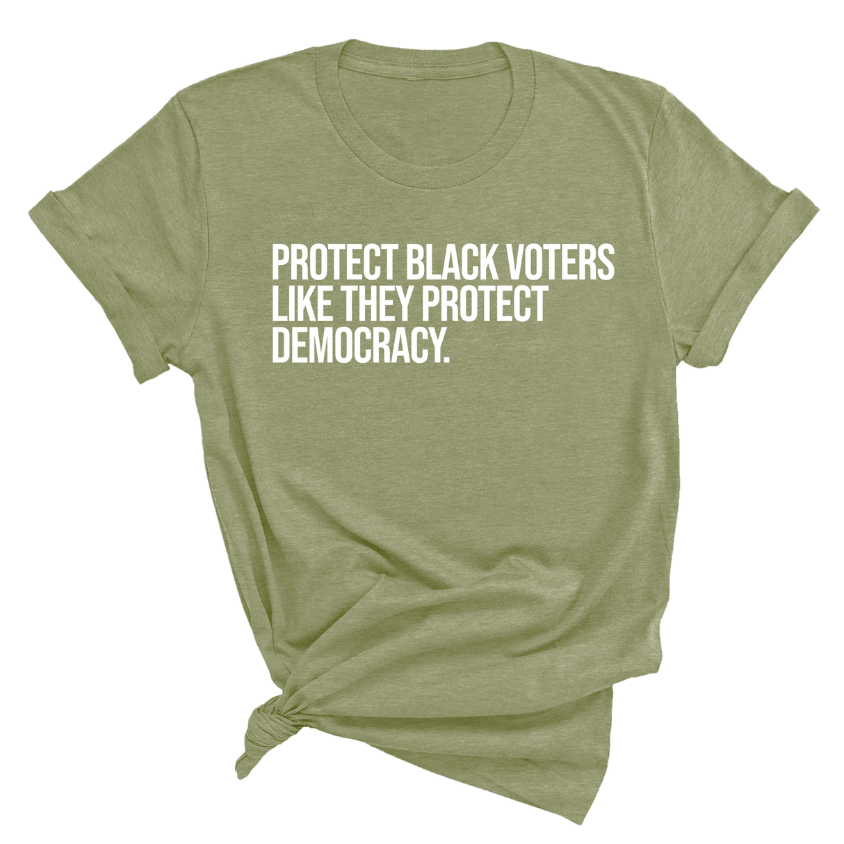 Protect Black Voters Like They Protect Democracy Unisex Tee-T-Shirt-The Original God Ain't Petty But I Am