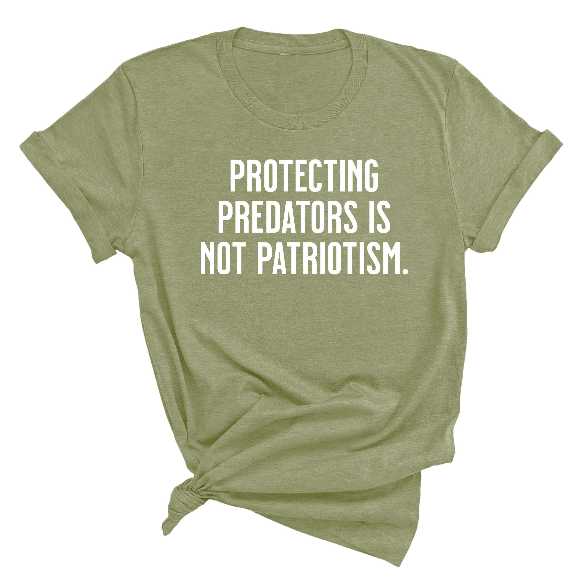 Protecting Predators Is Not Patriotism Unisex Tee-T-Shirt-The Original God Ain't Petty But I Am