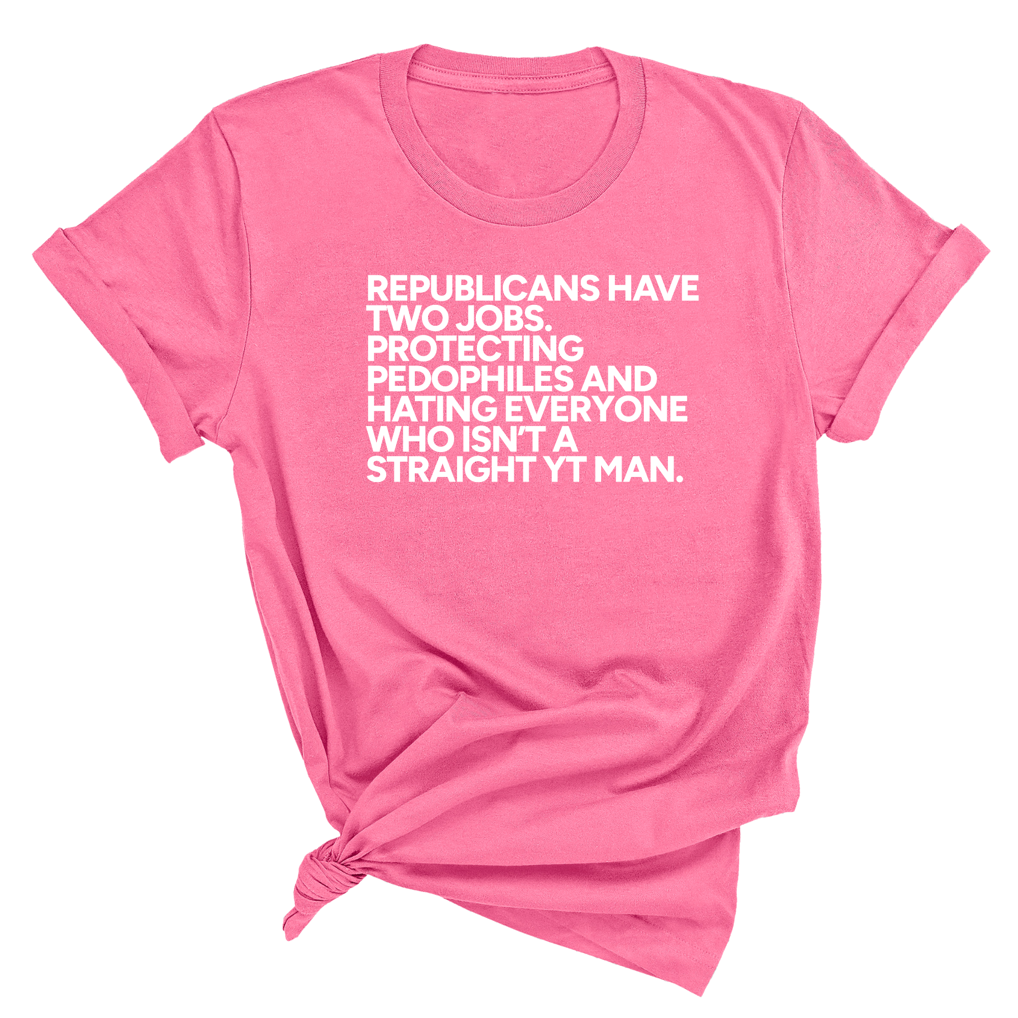 Republicans have two jobs. Protecting pedophiles and hating everyone who isn't a straight YT man Unisex Tee-T-Shirt-The Original God Ain't Petty But I Am