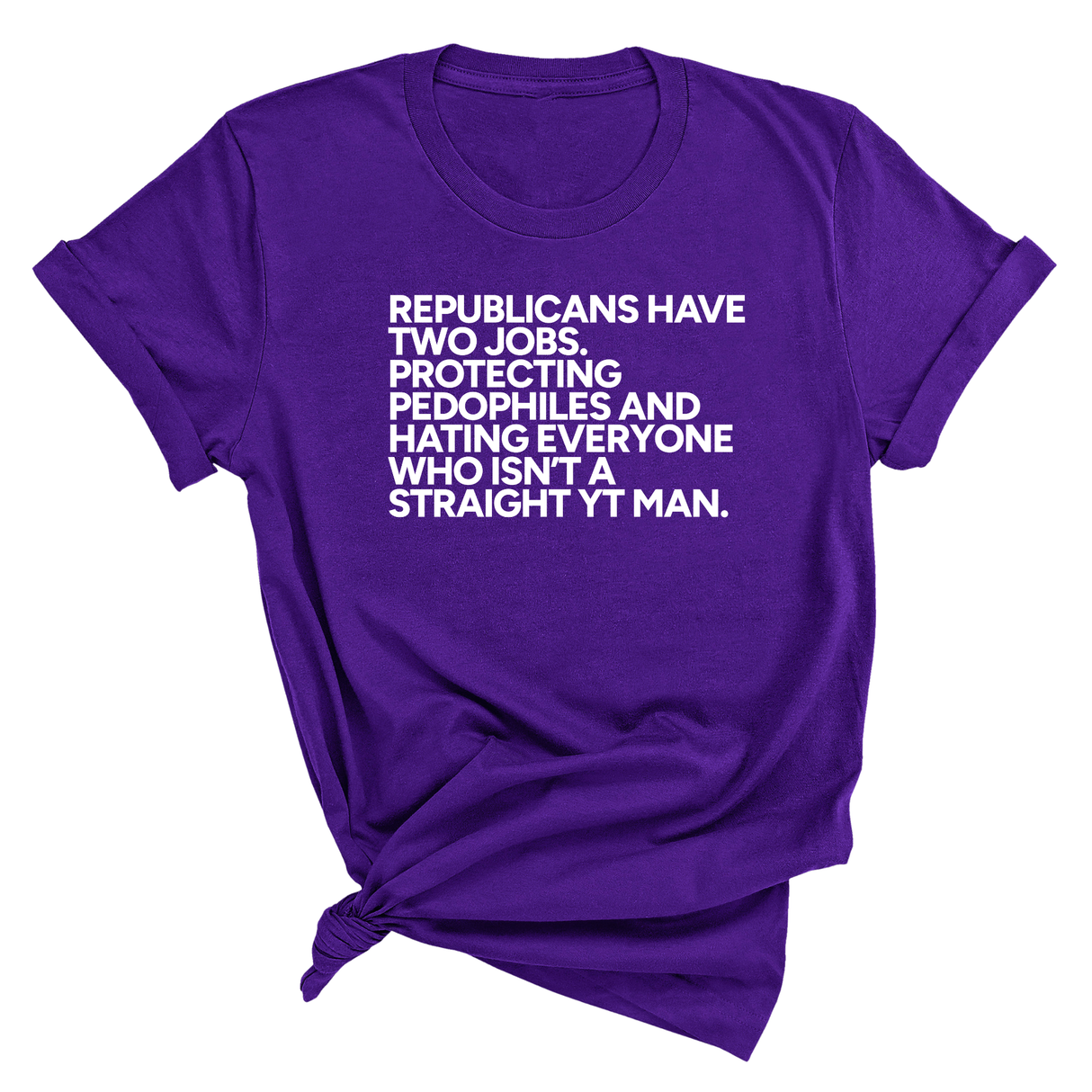 Republicans have two jobs. Protecting pedophiles and hating everyone who isn't a straight YT man Unisex Tee-T-Shirt-The Original God Ain't Petty But I Am