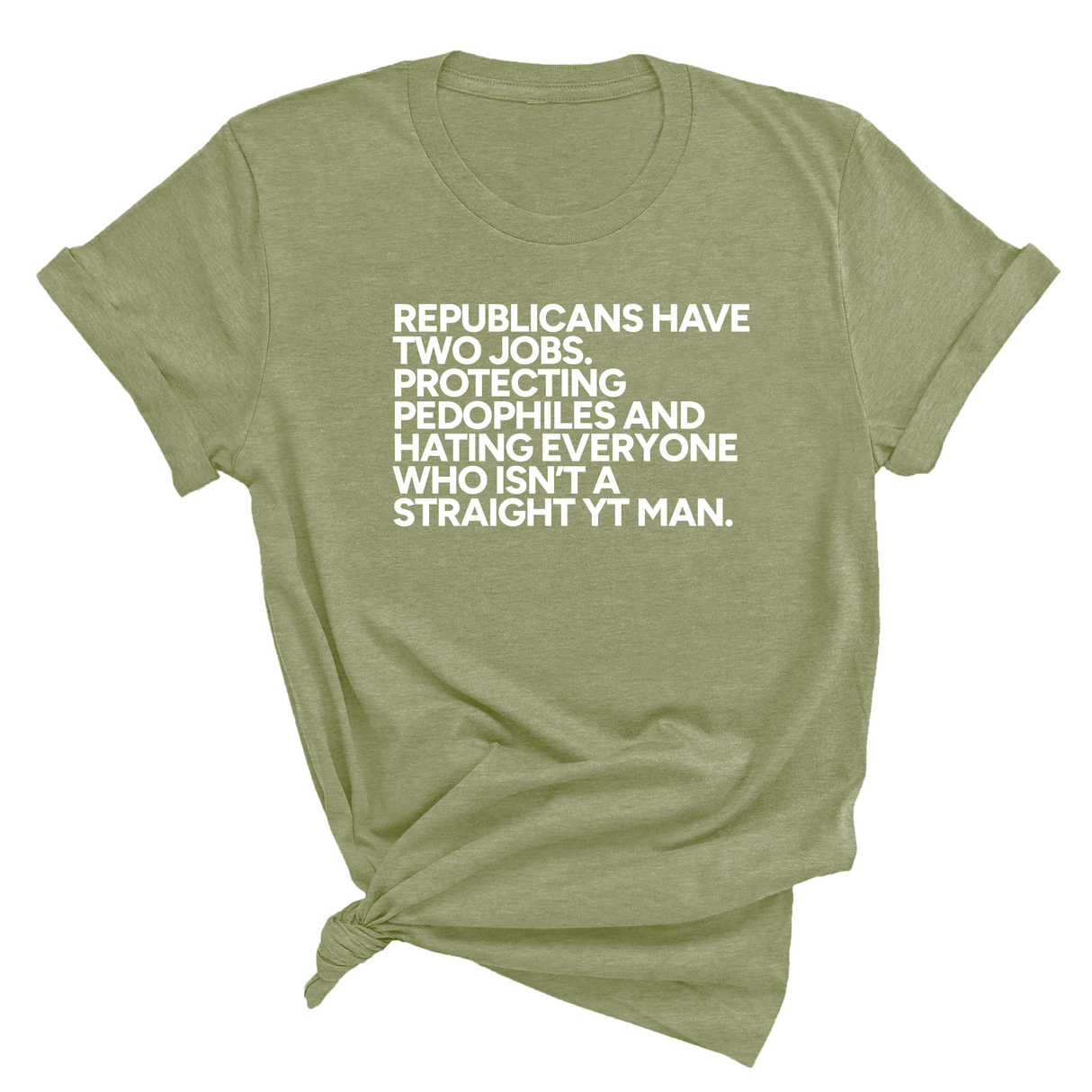 Republicans have two jobs. Protecting pedophiles and hating everyone who isn't a straight YT man Unisex Tee-T-Shirt-The Original God Ain't Petty But I Am