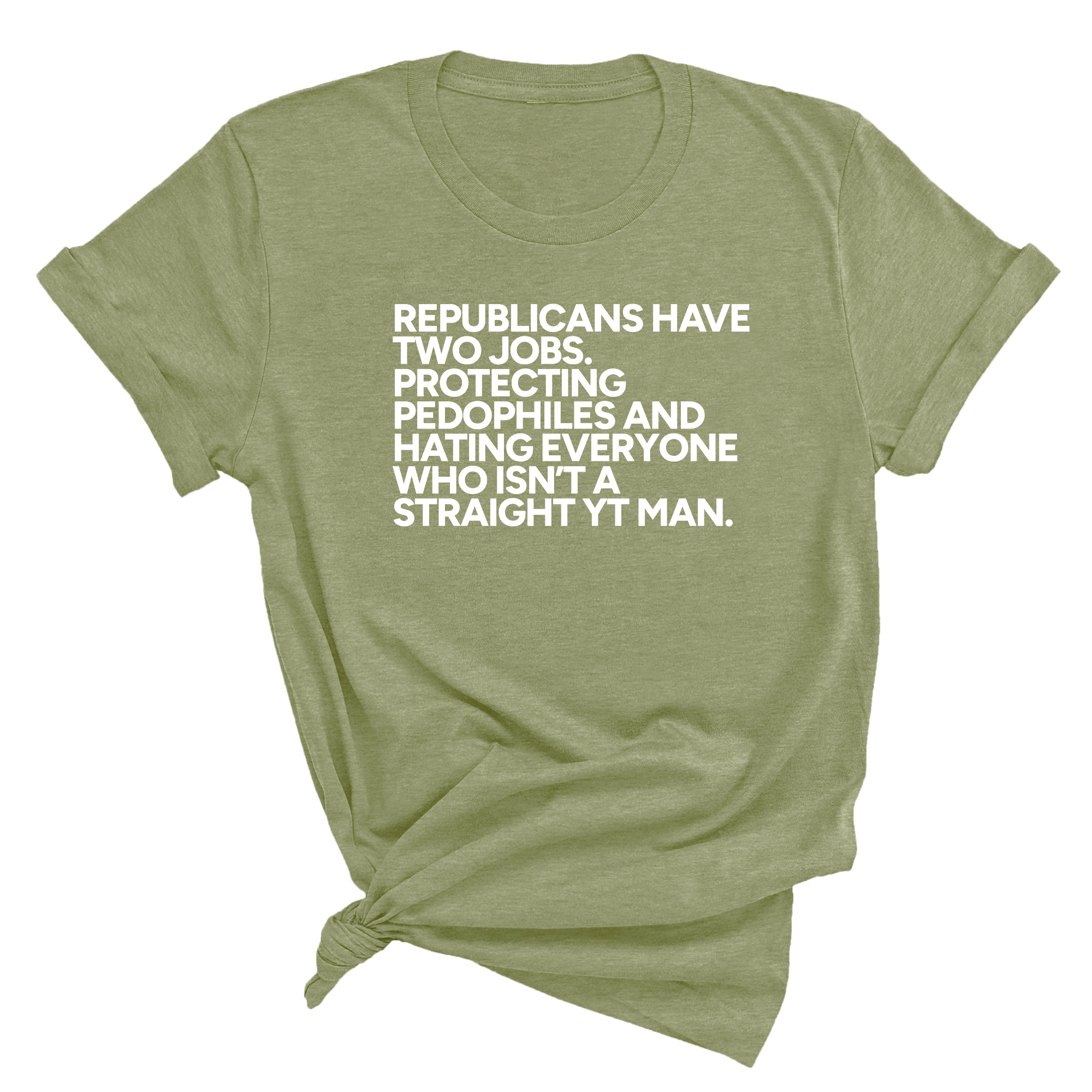 Republicans have two jobs. Protecting pedophiles and hating everyone who isn't a straight YT man Unisex Tee-T-Shirt-The Original God Ain't Petty But I Am
