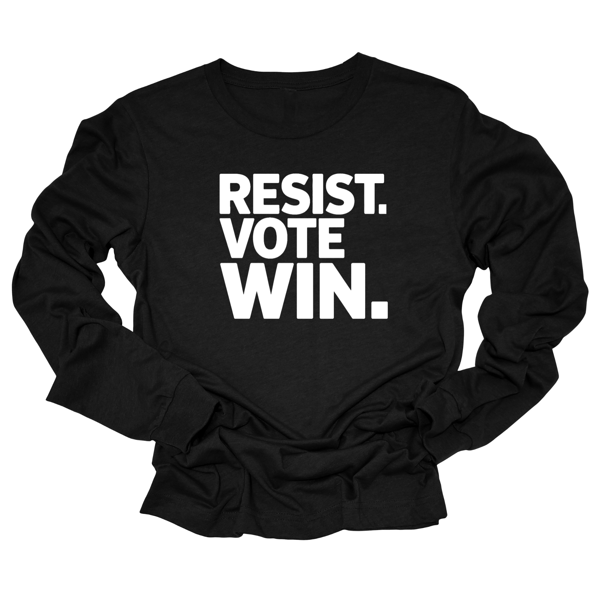 Resist. Vote. WIN Unisex Long Sleeved Tee-Long Sleeved T-Shirt-The Original God Ain't Petty But I Am