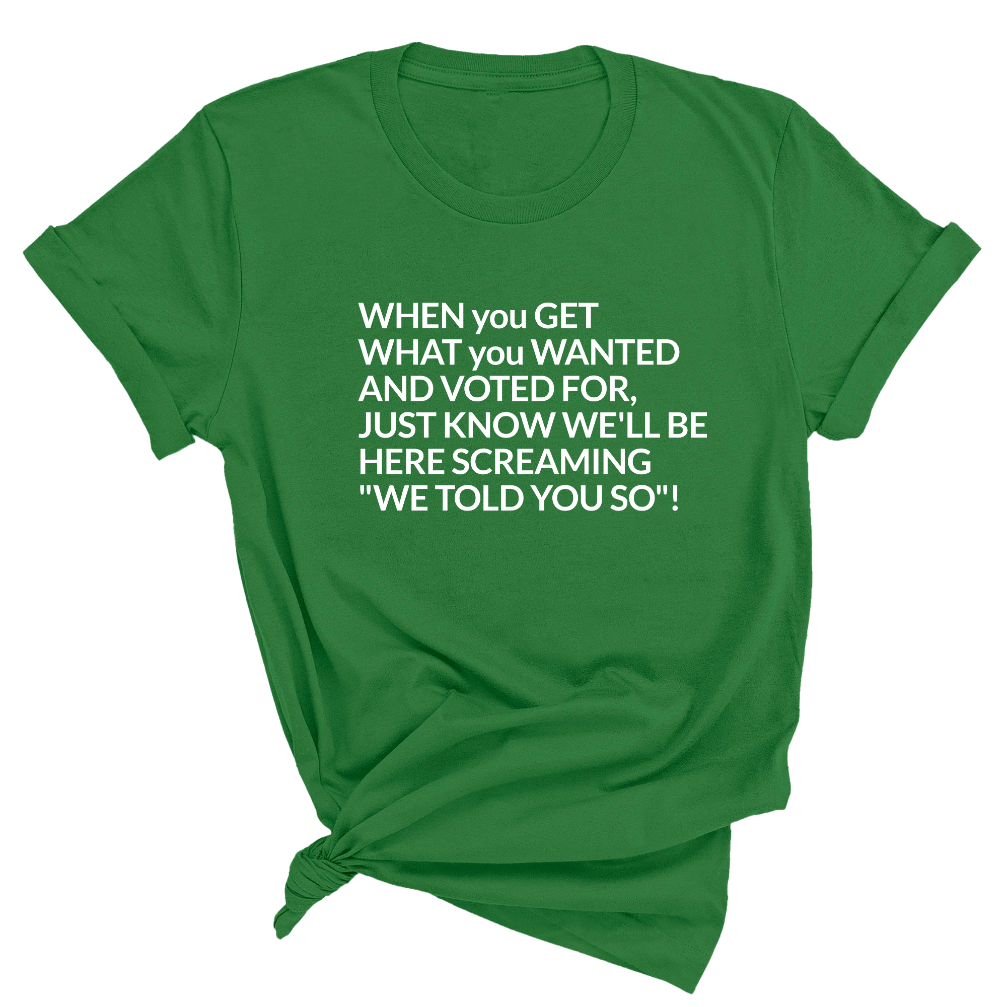 Screaming We Told You So This Unisex Tee-T-Shirt-The Original God Ain't Petty But I Am