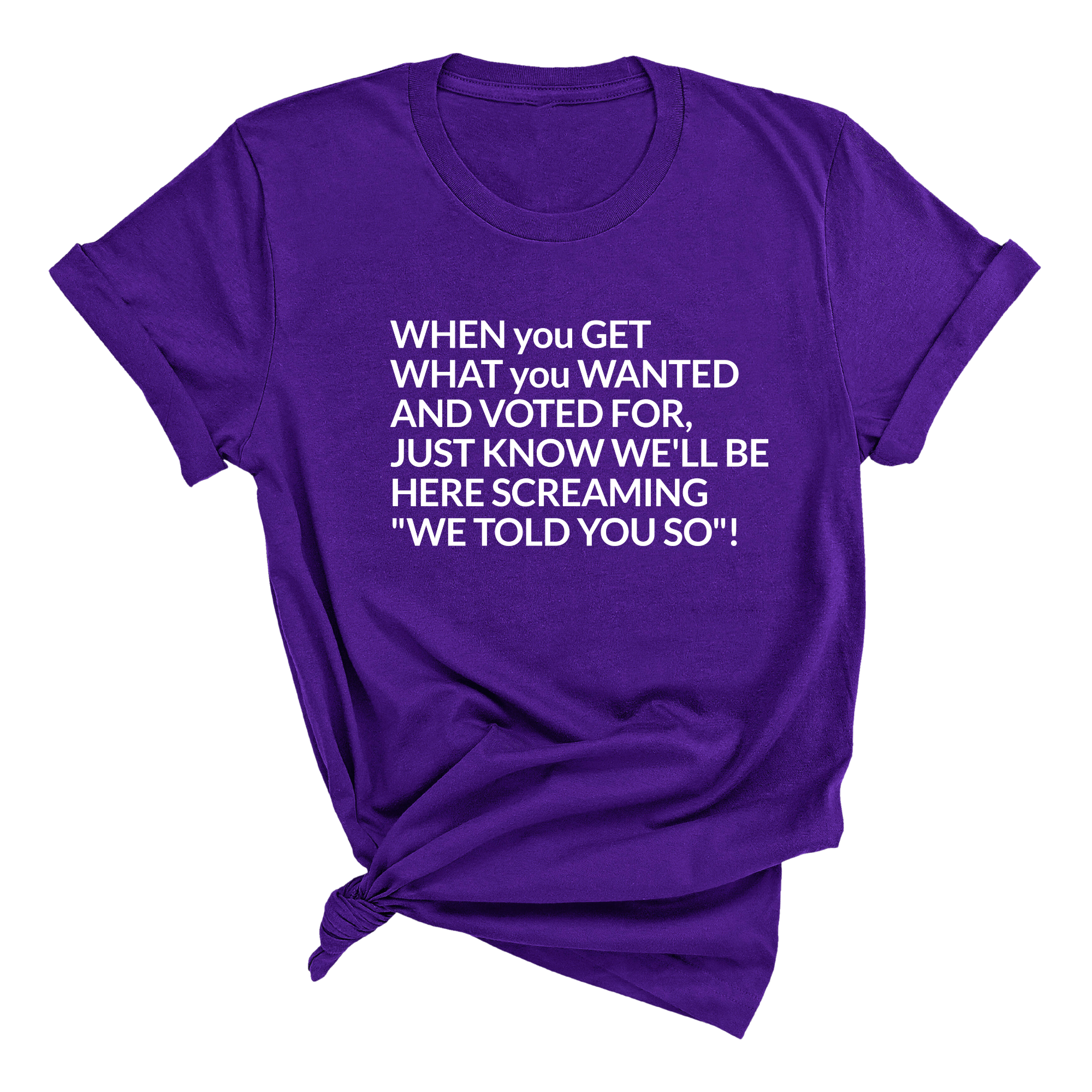 Screaming We Told You So This Unisex Tee-T-Shirt-The Original God Ain't Petty But I Am
