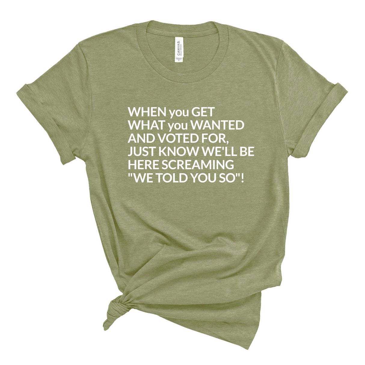 Screaming We Told You So This Unisex Tee-T-Shirt-The Original God Ain't Petty But I Am