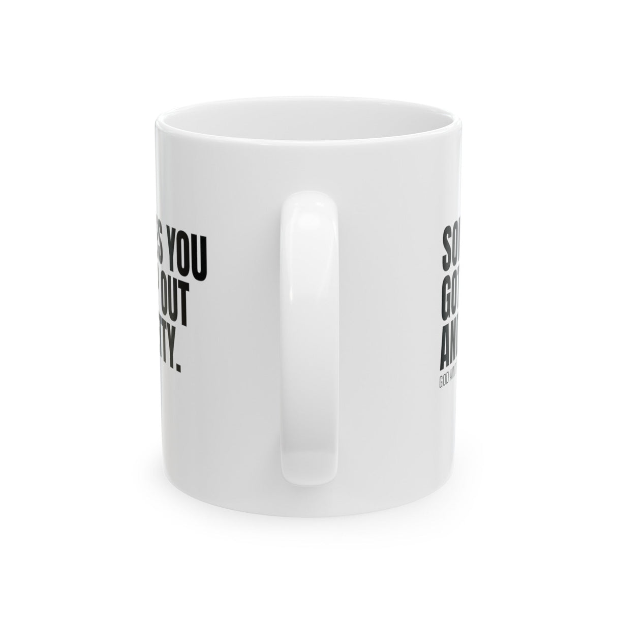 Sometimes You Gotta Pop Out and Be Petty Mug 11oz ( White & Black)-Mug-The Original God Ain't Petty But I Am