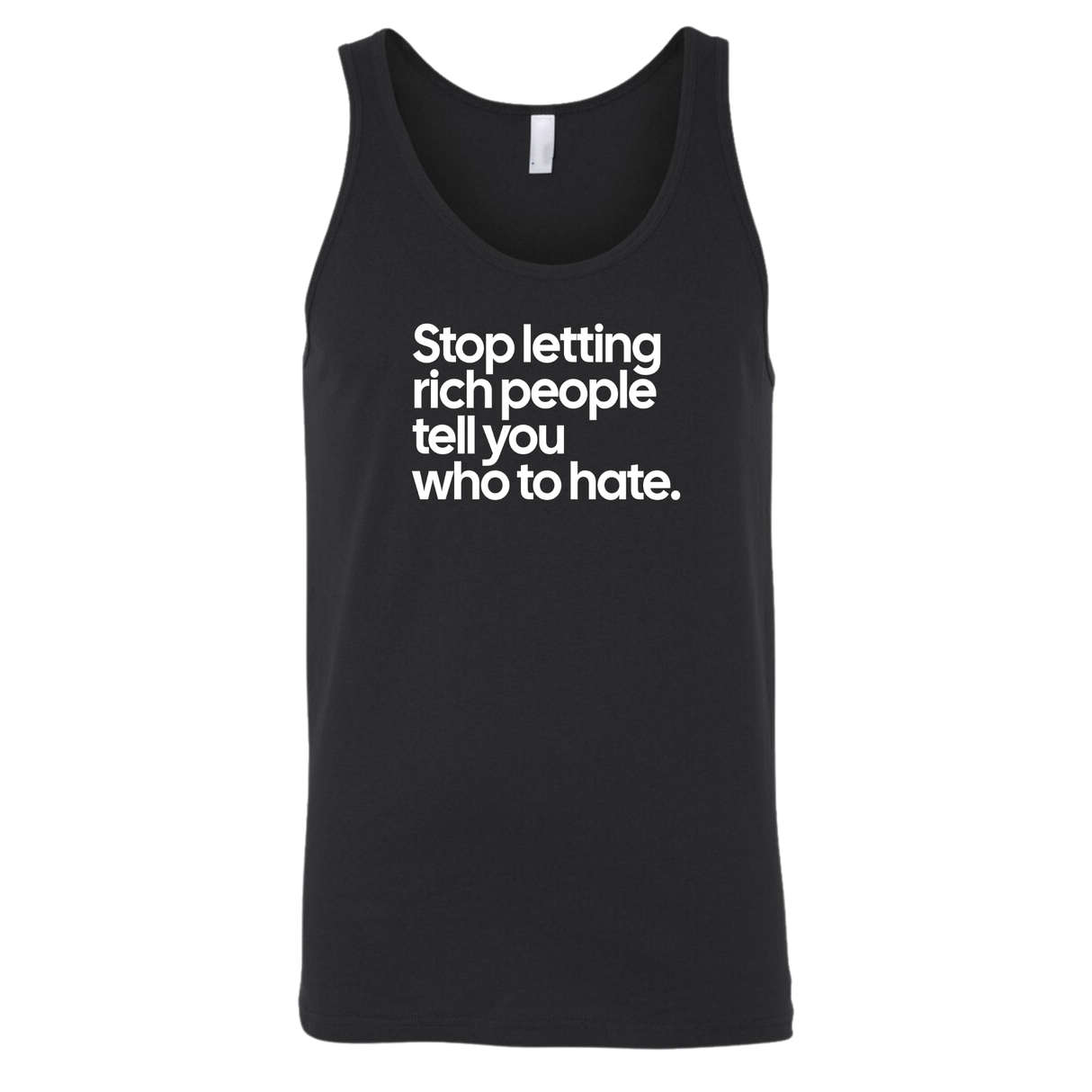 Stop Letting Rich People Tell You Who to Hate Unisex Tank Top-T-Shirt-The Original God Ain't Petty But I Am