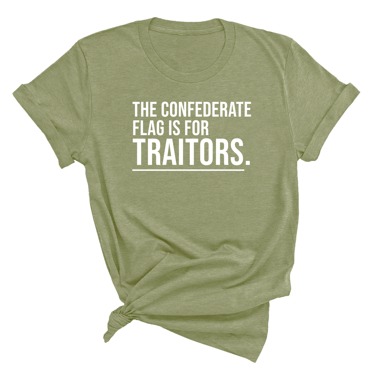 The Confederate Flag Is for Traitors Unisex Tee-T-Shirt-The Original God Ain't Petty But I Am