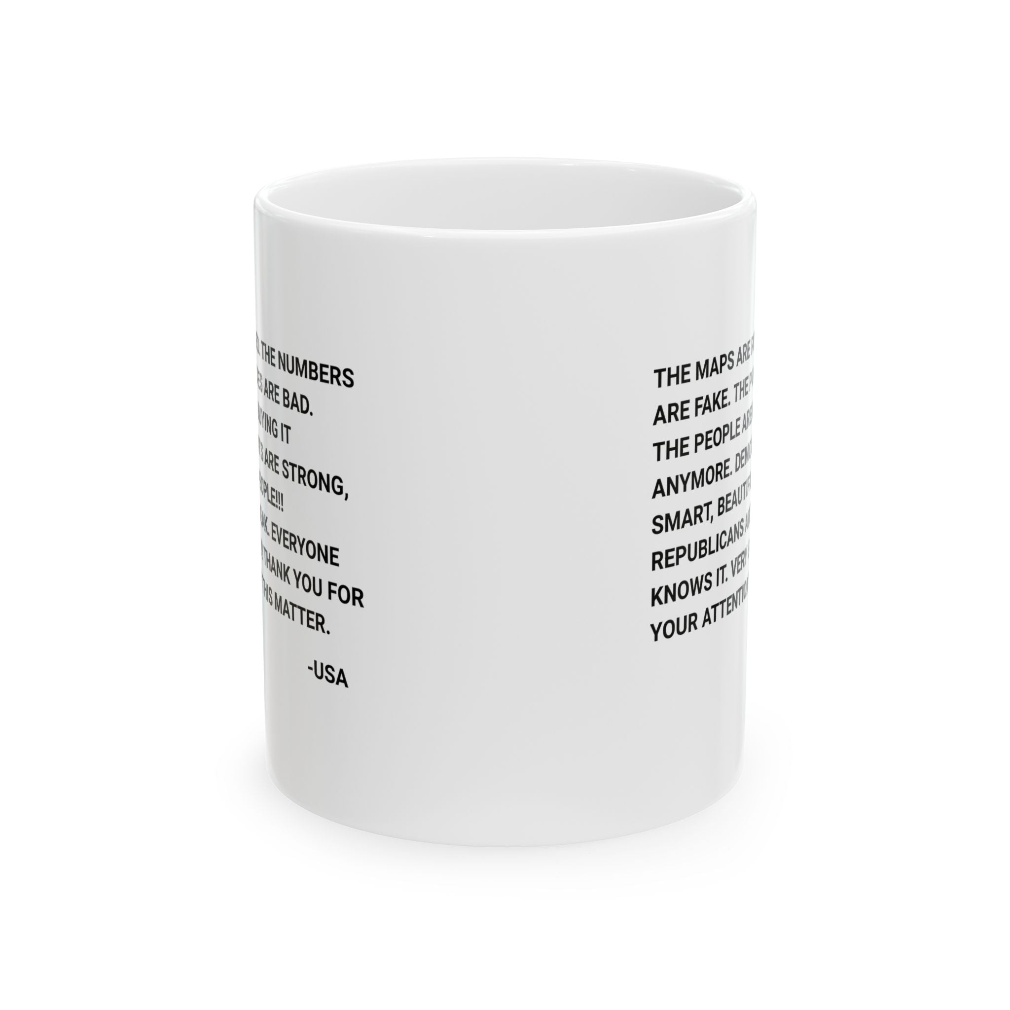 The Maps Are Rigged. Unhinged Rant Mug 11oz (White & Black)-Mug-The Original God Ain't Petty But I Am