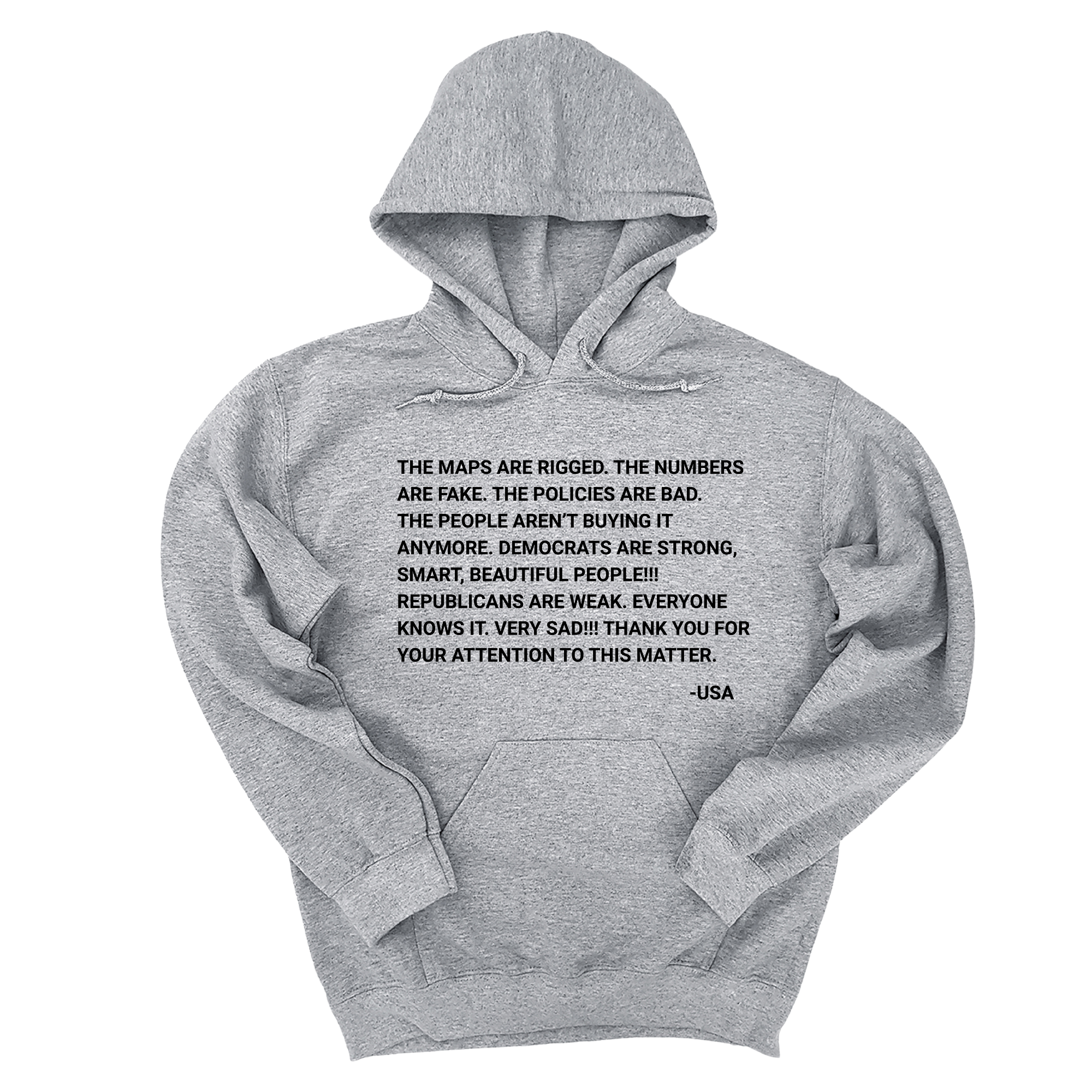 The Maps Are Rigged. Unhinged Rant Unisex Hoodie-Hoodie-The Original God Ain't Petty But I Am