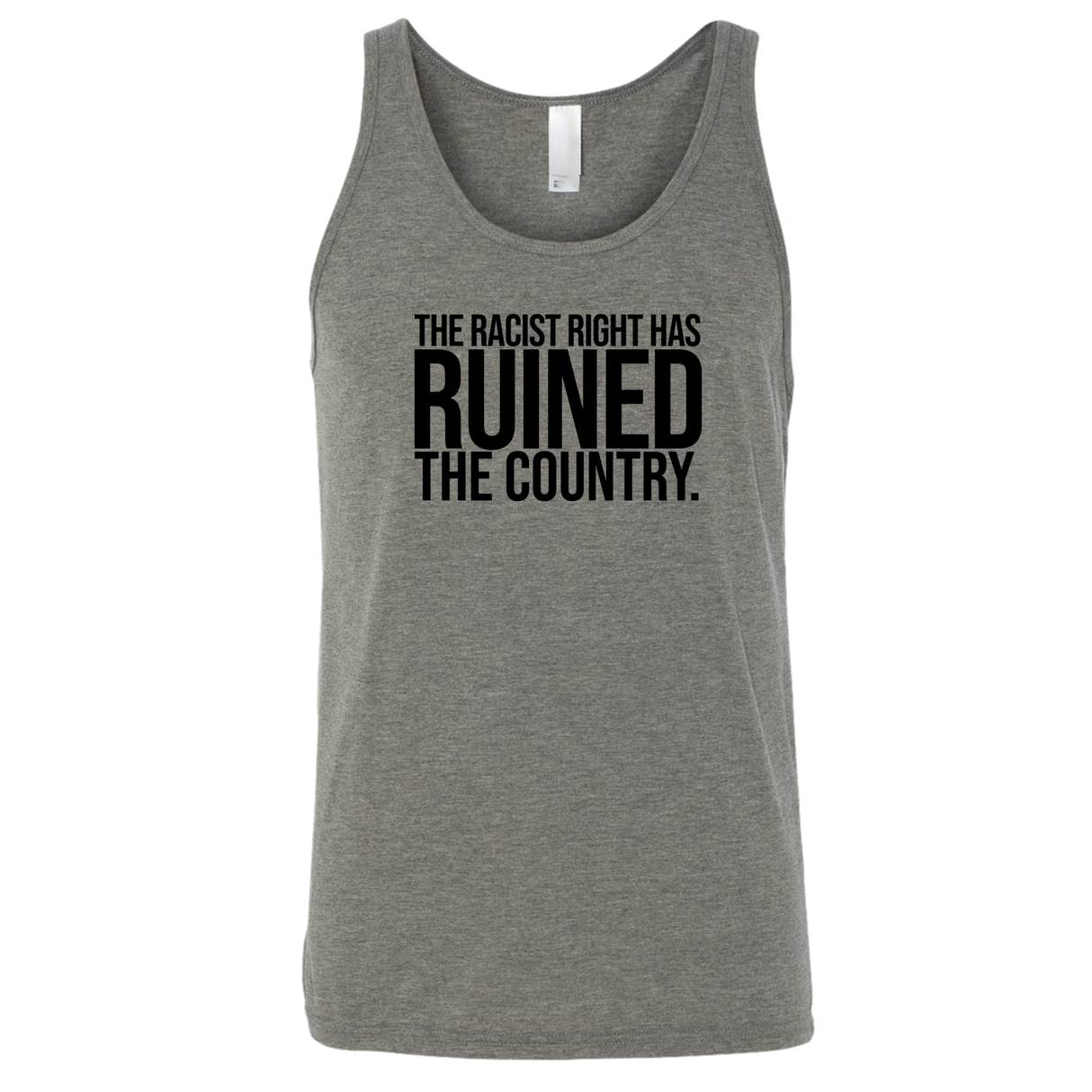 The racist right has ruined the country Unisex Tank Top-T-Shirt-The Original God Ain't Petty But I Am