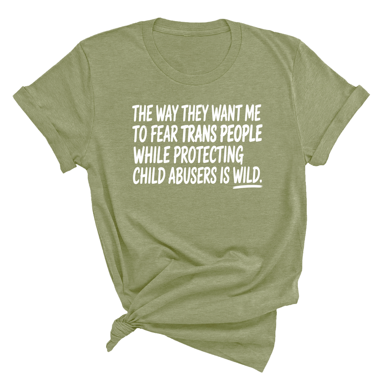 The way they want me to fear trans people while protecting child abusers is wild Unisex Tee-T-Shirt-The Original God Ain't Petty But I Am