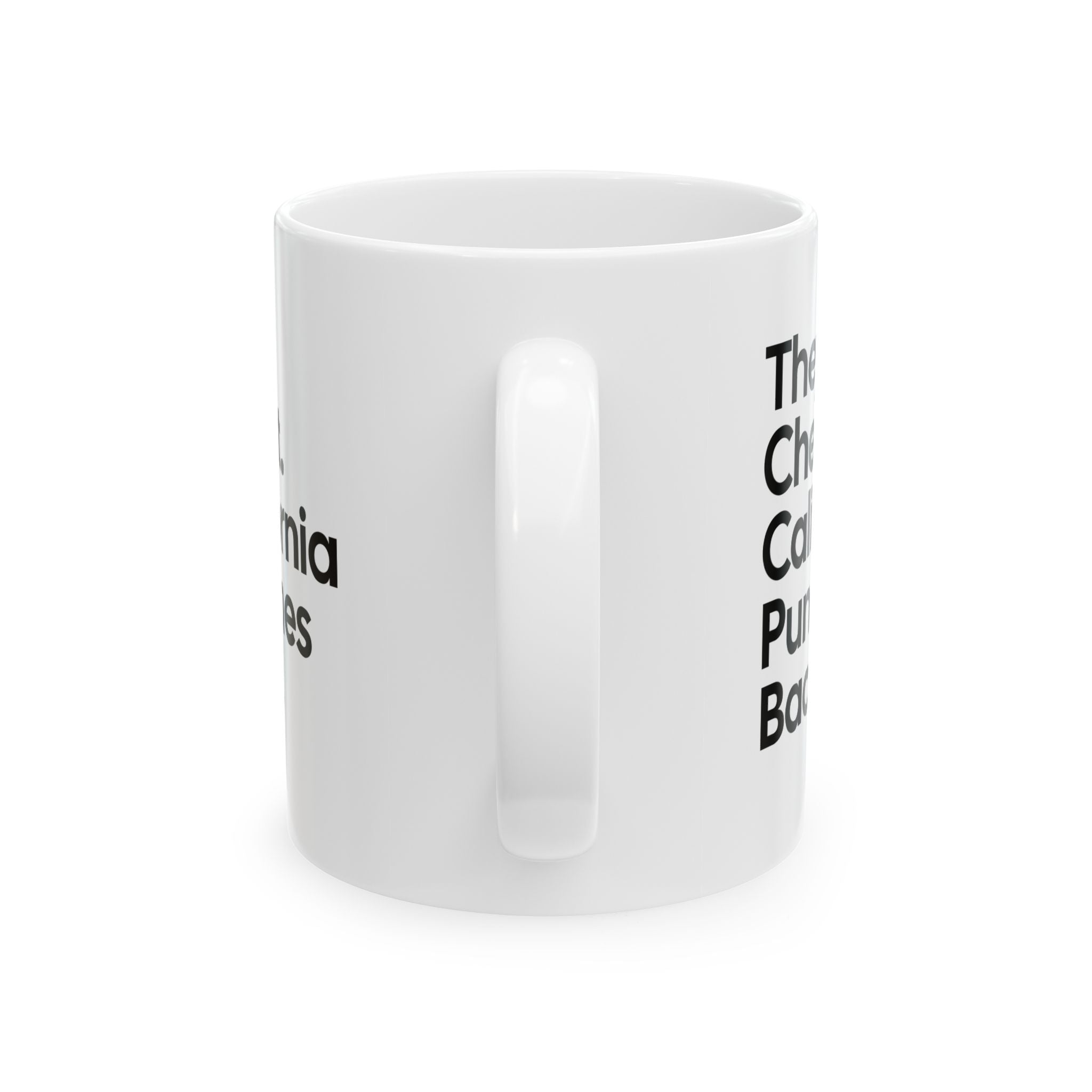 They Cheat. California Punches Back Mug 11oz (White & Black)-Mug-The Original God Ain't Petty But I Am