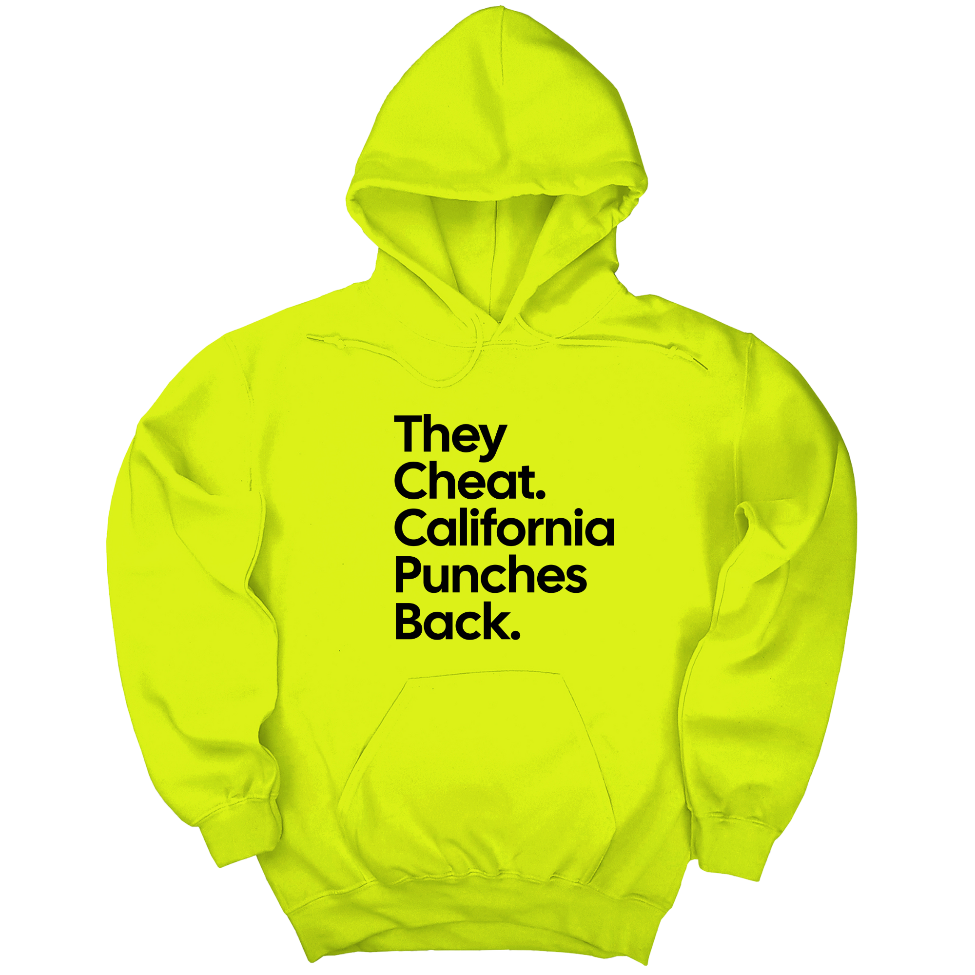 They Cheat. California Punches Back Unisex Hoodie-Hoodie-The Original God Ain't Petty But I Am
