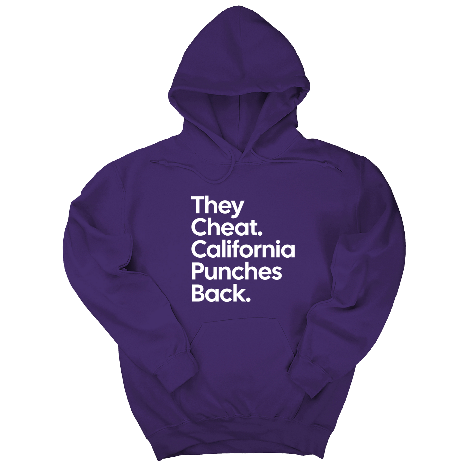 They Cheat. California Punches Back Unisex Hoodie-Hoodie-The Original God Ain't Petty But I Am
