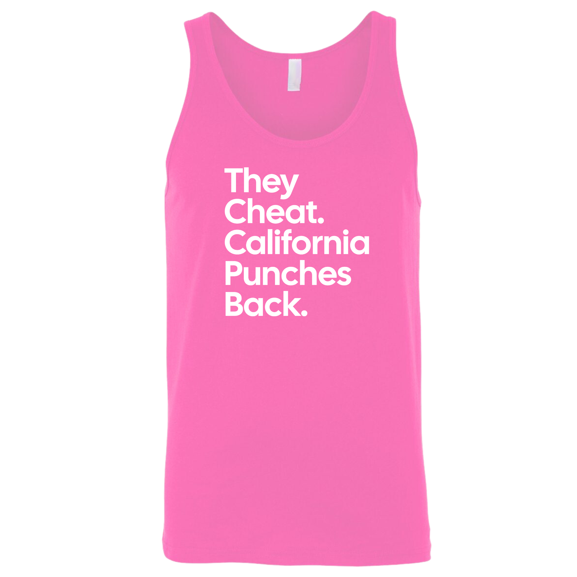 They Cheat. California Punches Back Unisex Tank Top-T-Shirt-The Original God Ain't Petty But I Am