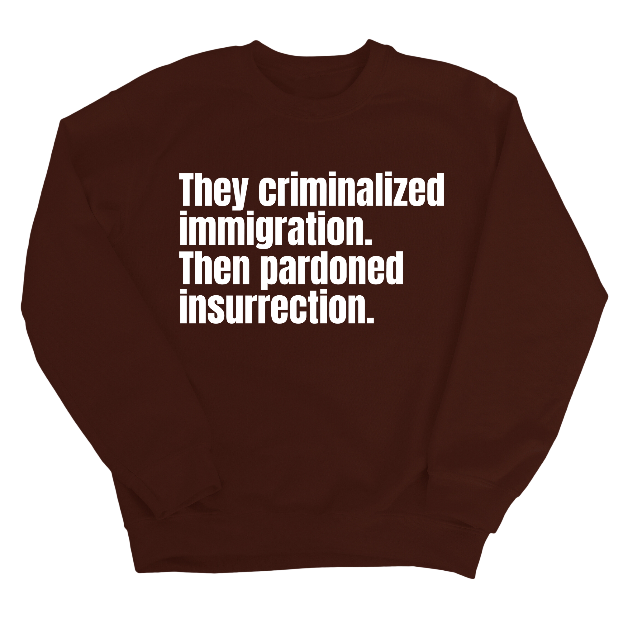 They Criminalized Immigration. Then Pardoned Insurrection Unisex Sweatshirt-Sweatshirt-The Original God Ain't Petty But I Am
